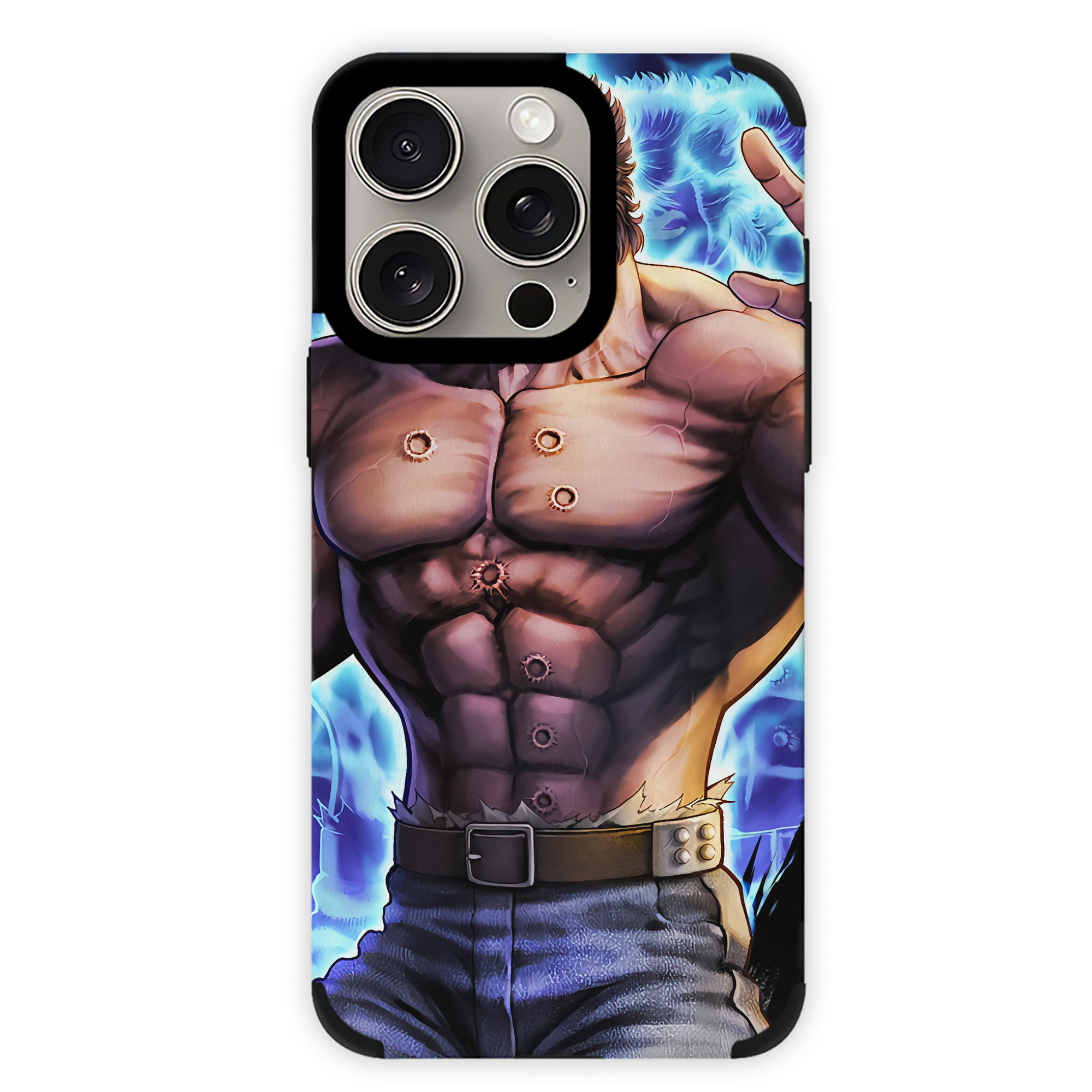 （画像用） 北斗の拳 Fist of the North Star 【iPhone15ProMax対応】 PUレザー スマホケース 耐衝撃＆黄変防止