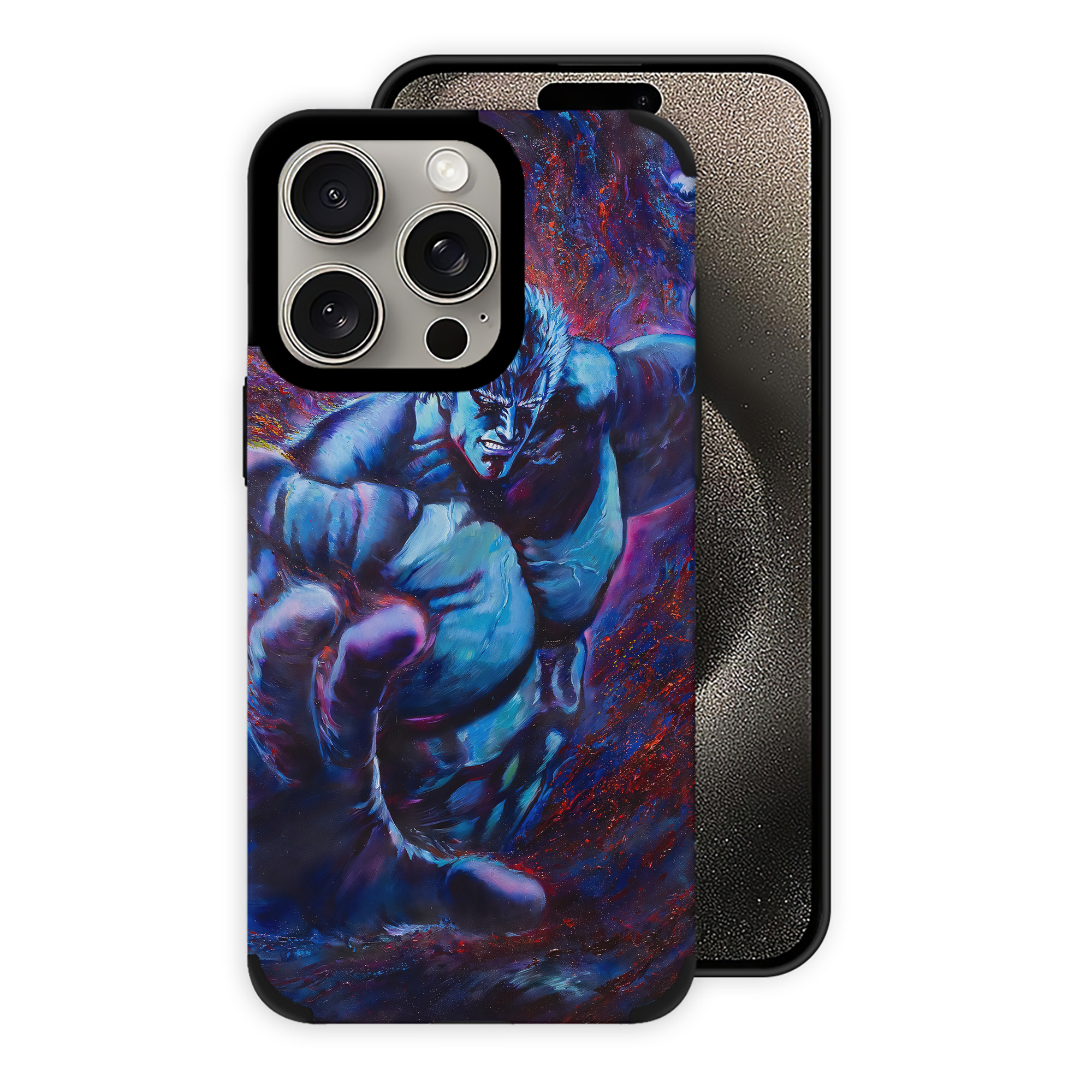 （画像用） 北斗の拳 Fist of the North Star 【iPhone15ProMax対応】 PUレザー スマホケース 耐衝撃＆黄変防止