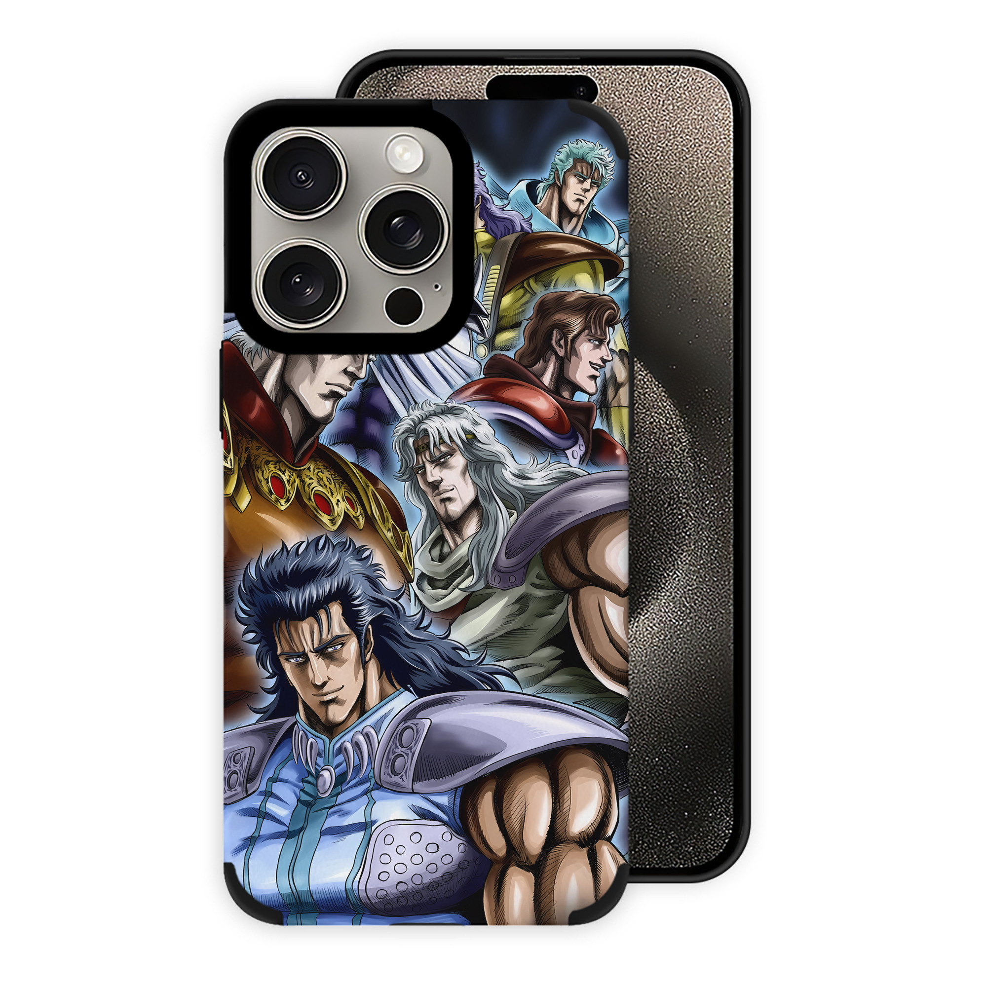 （画像用） 北斗の拳 Fist of the North Star 【iPhone15ProMax対応】 PUレザー スマホケース 耐衝撃＆黄変防止