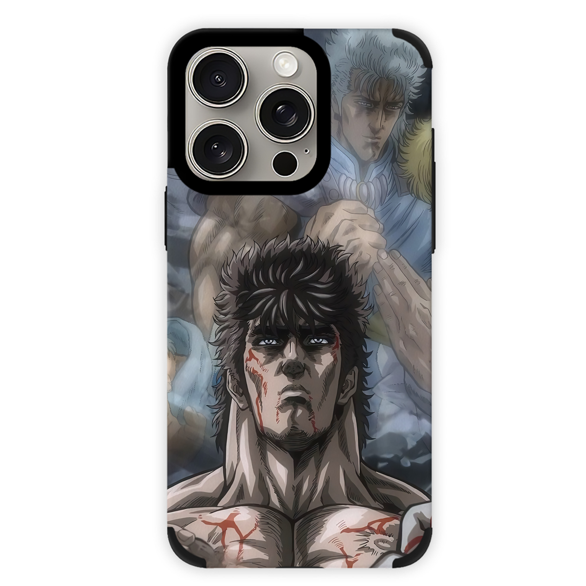 （画像用） 北斗の拳 Fist of the North Star 【iPhone15ProMax対応】 PUレザー スマホケース 耐衝撃＆黄変防止