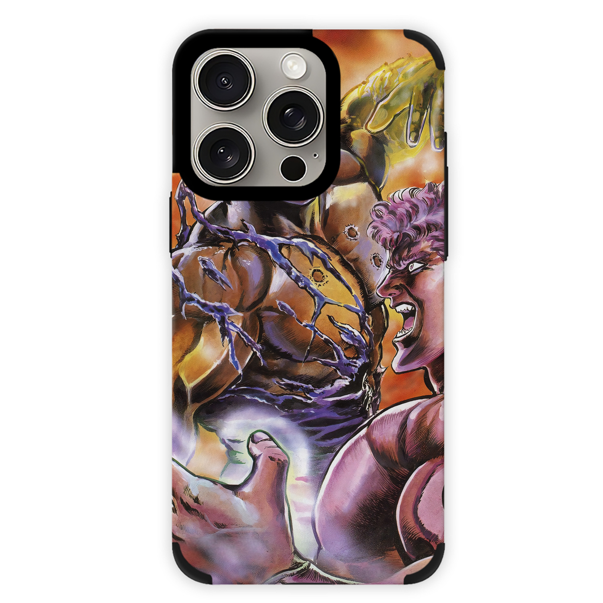 （画像用） 北斗の拳 Fist of the North Star 【iPhone15ProMax対応】 PUレザー スマホケース 耐衝撃＆黄変防止