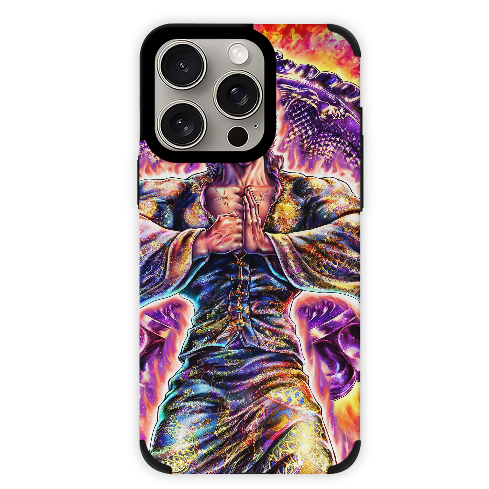 （画像用） 北斗の拳 Fist of the North Star 【iPhone15ProMax対応】 PUレザー スマホケース 耐衝撃＆黄変防止