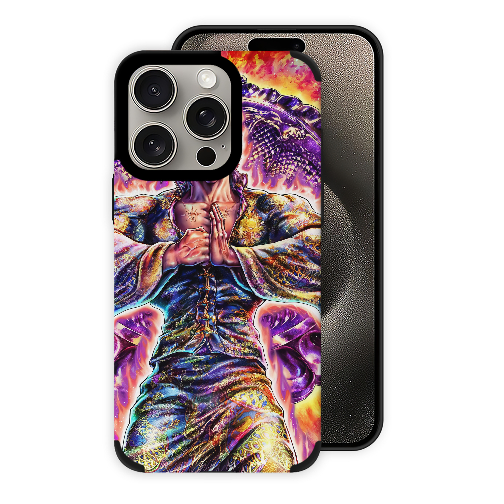 （画像用） 北斗の拳 Fist of the North Star 【iPhone15ProMax対応】 PUレザー スマホケース 耐衝撃＆黄変防止