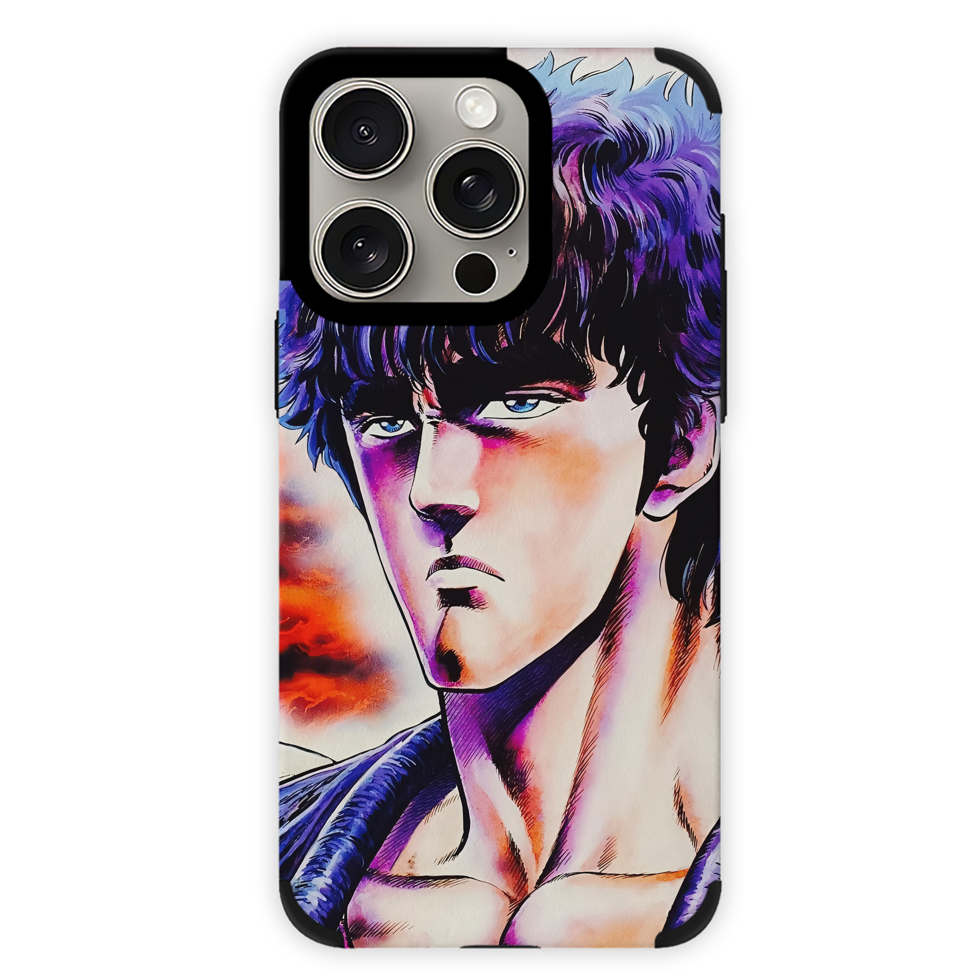 （画像用） 北斗の拳 Fist of the North Star 【iPhone15ProMax対応】 PUレザー スマホケース 耐衝撃＆黄変防止