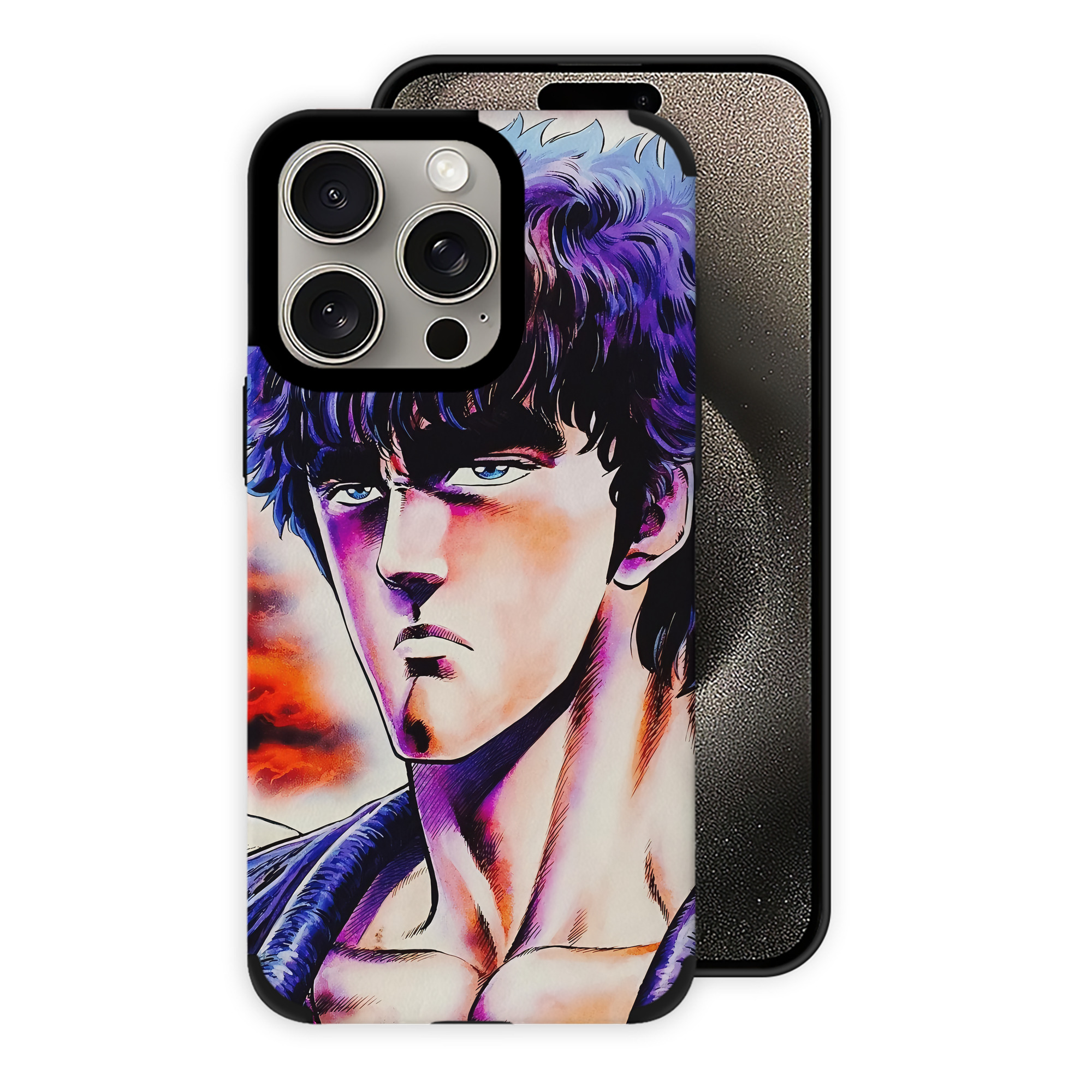 （画像用） 北斗の拳 Fist of the North Star 【iPhone15ProMax対応】 PUレザー スマホケース 耐衝撃＆黄変防止