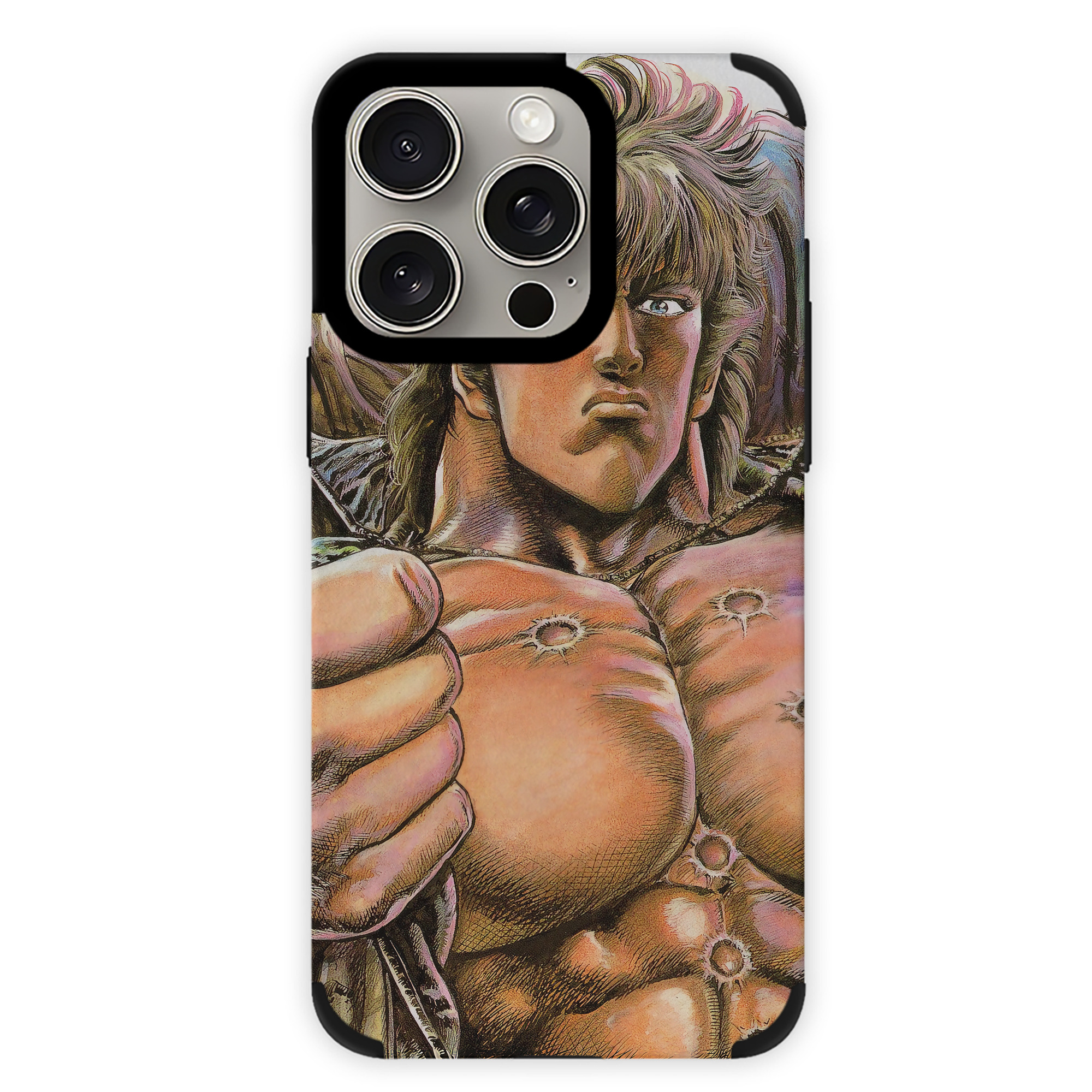 （画像用） 北斗の拳 Fist of the North Star 【iPhone15ProMax対応】 PUレザー スマホケース 耐衝撃＆黄変防止