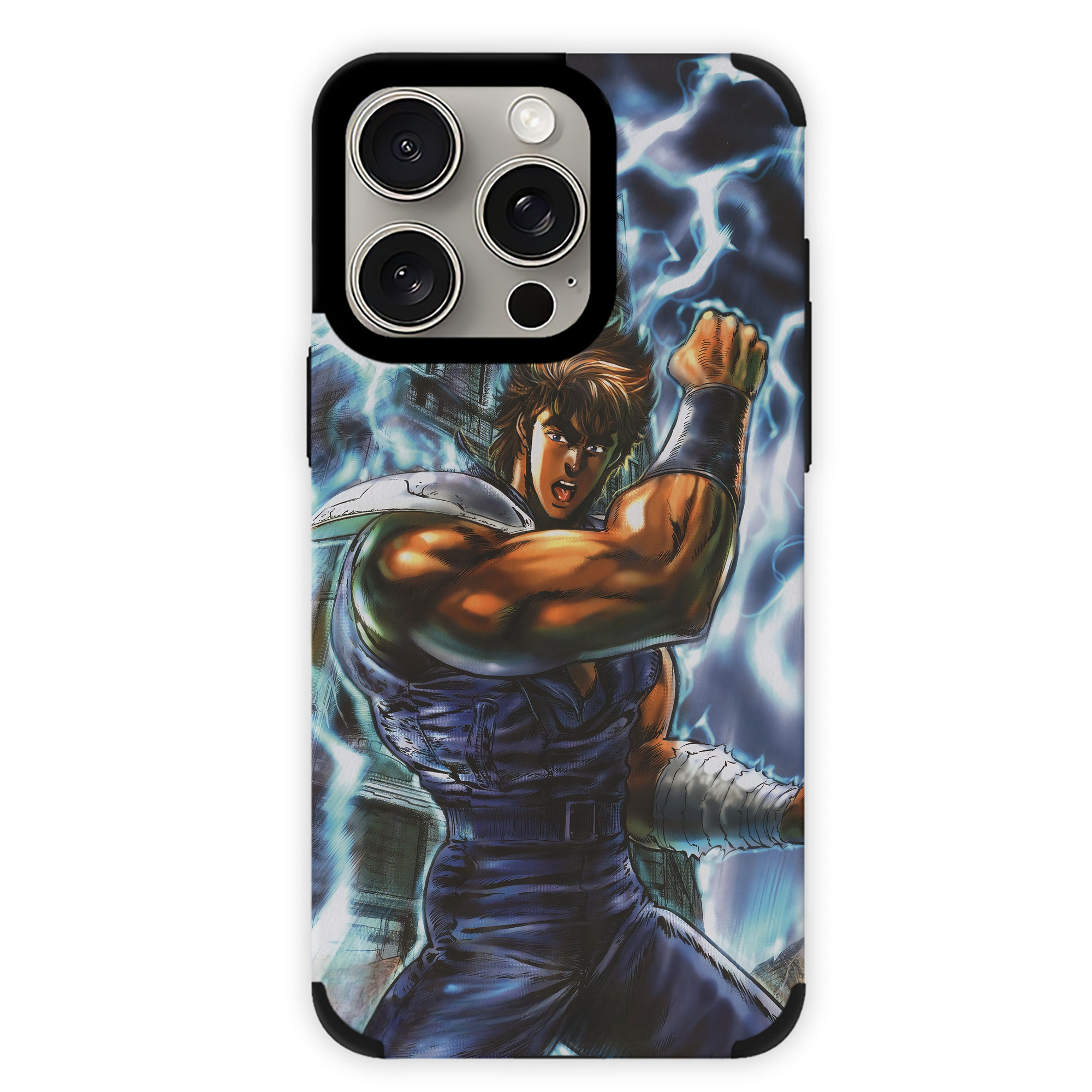 （画像用） 北斗の拳 Fist of the North Star 【iPhone15ProMax対応】 PUレザー スマホケース 耐衝撃＆黄変防止