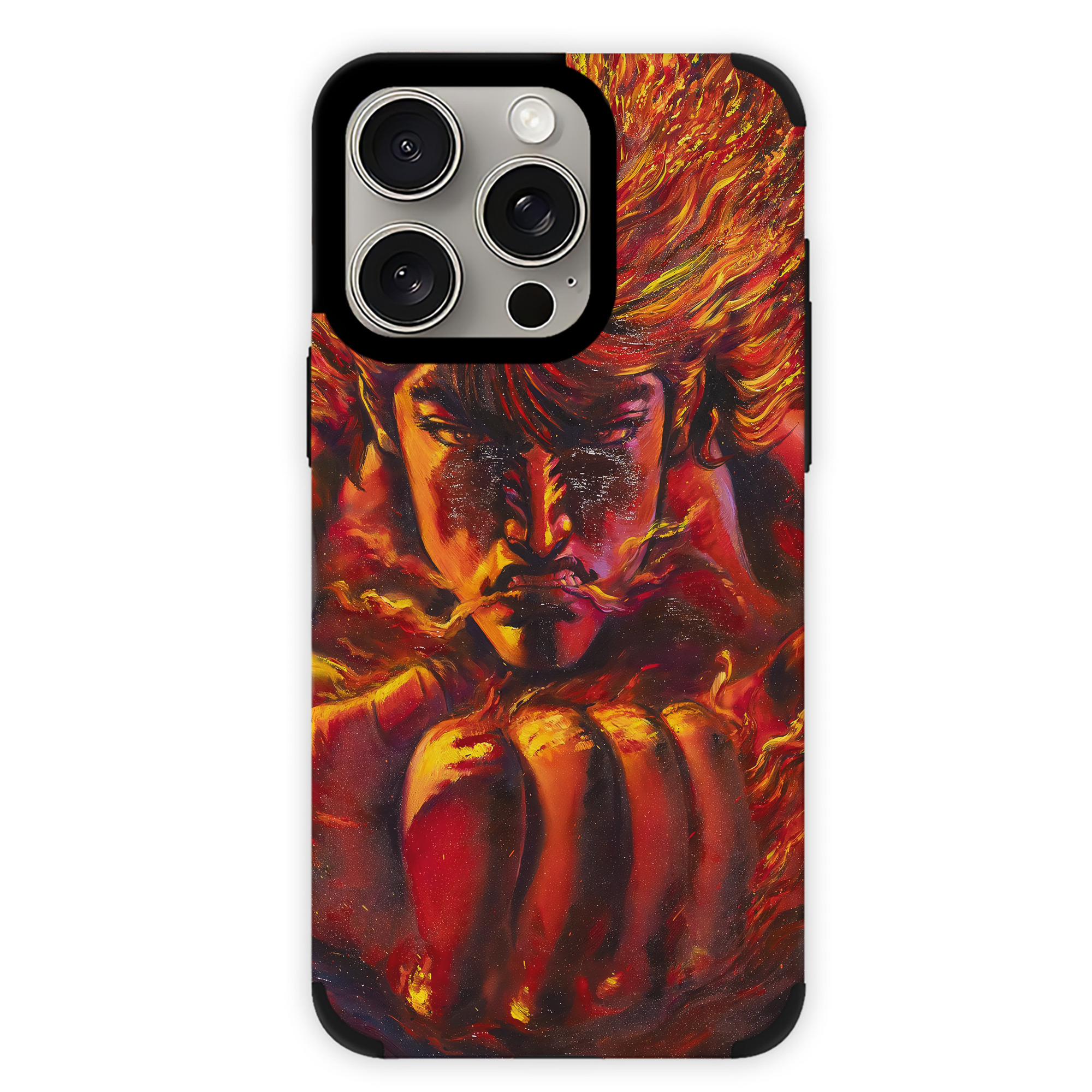 （画像用） 北斗の拳 Fist of the North Star 【iPhone15ProMax対応】 PUレザー スマホケース 耐衝撃＆黄変防止