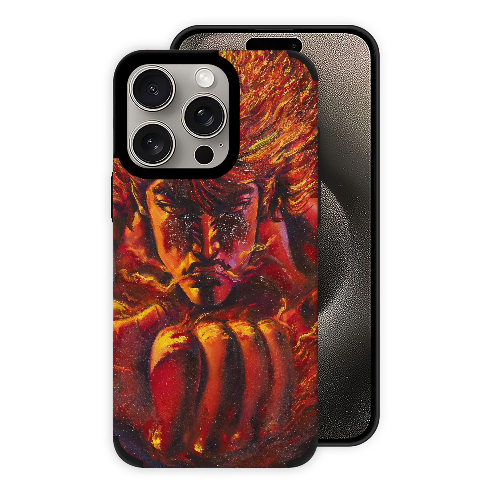 （画像用） 北斗の拳 Fist of the North Star 【iPhone15ProMax対応】 PUレザー スマホケース 耐衝撃＆黄変防止