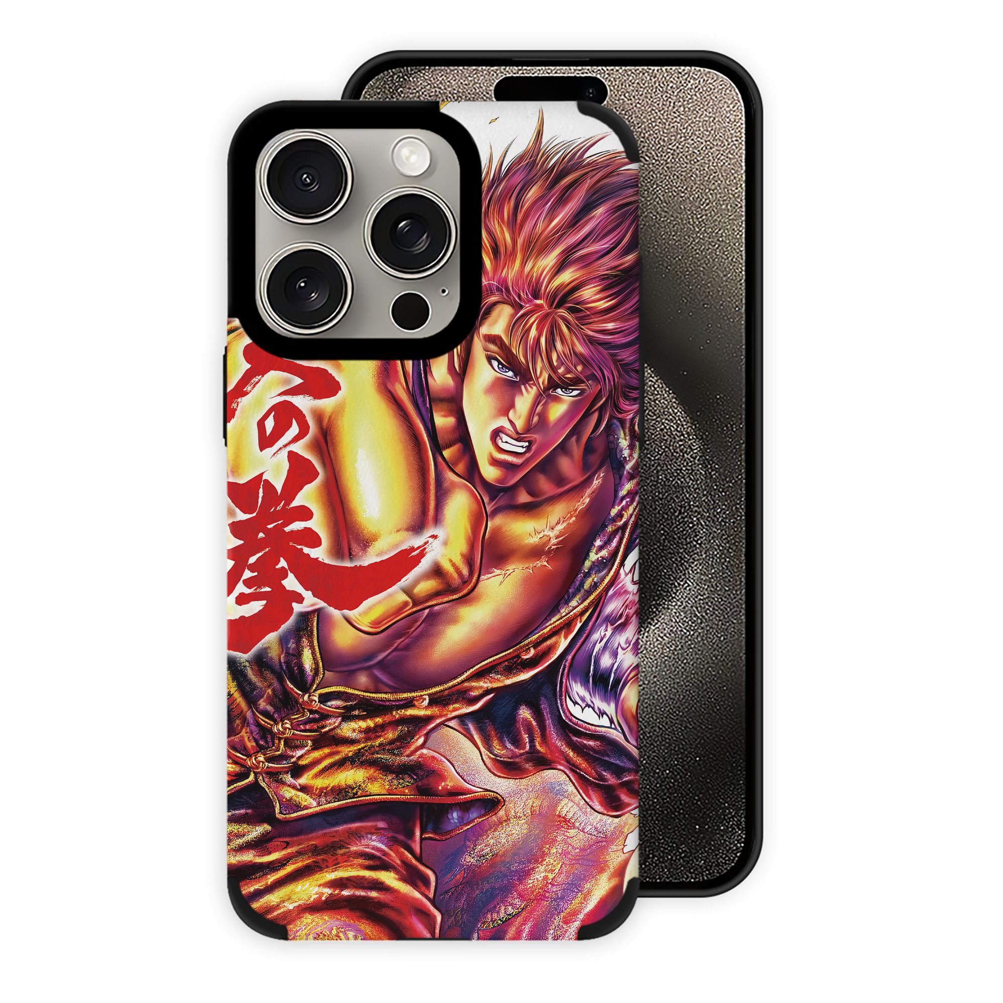 （画像用） 北斗の拳 Fist of the North Star 【iPhone15ProMax対応】 PUレザー スマホケース 耐衝撃＆黄変防止