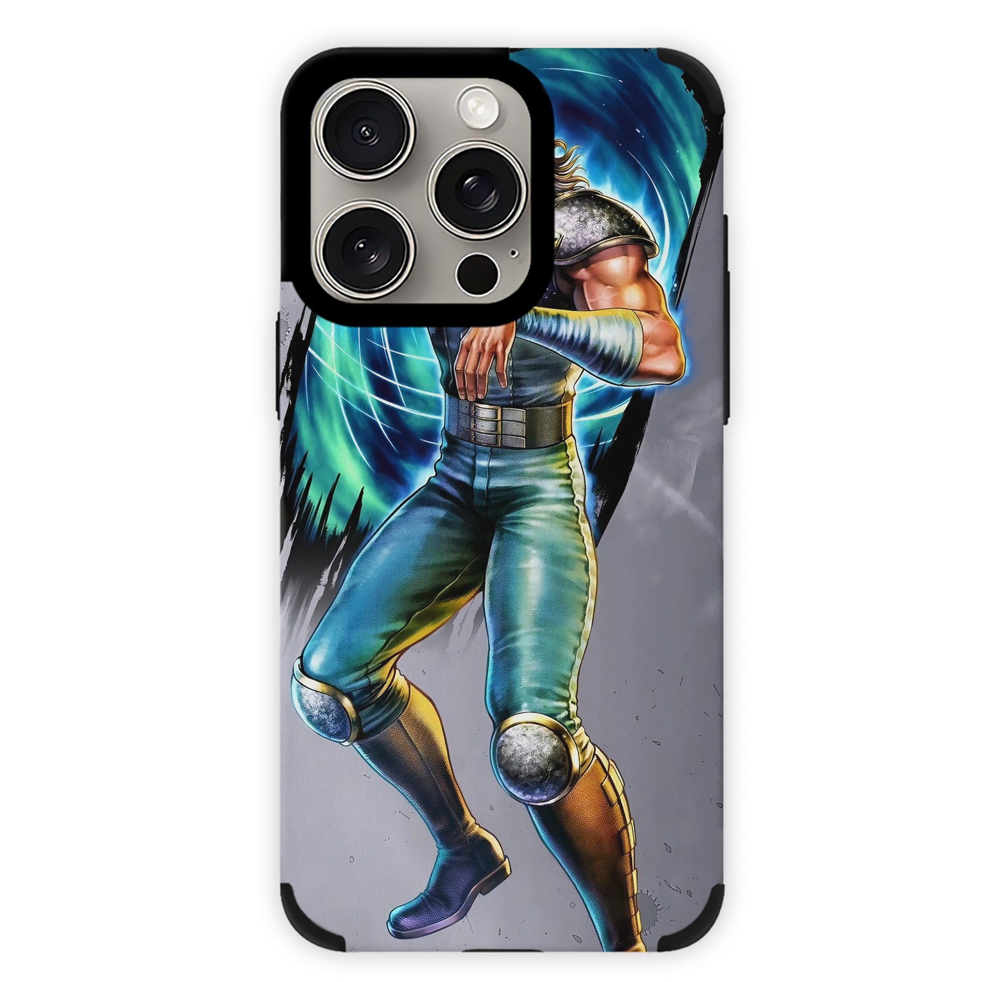 （画像用） 北斗の拳 Fist of the North Star 【iPhone15ProMax対応】 PUレザー スマホケース 耐衝撃＆黄変防止
