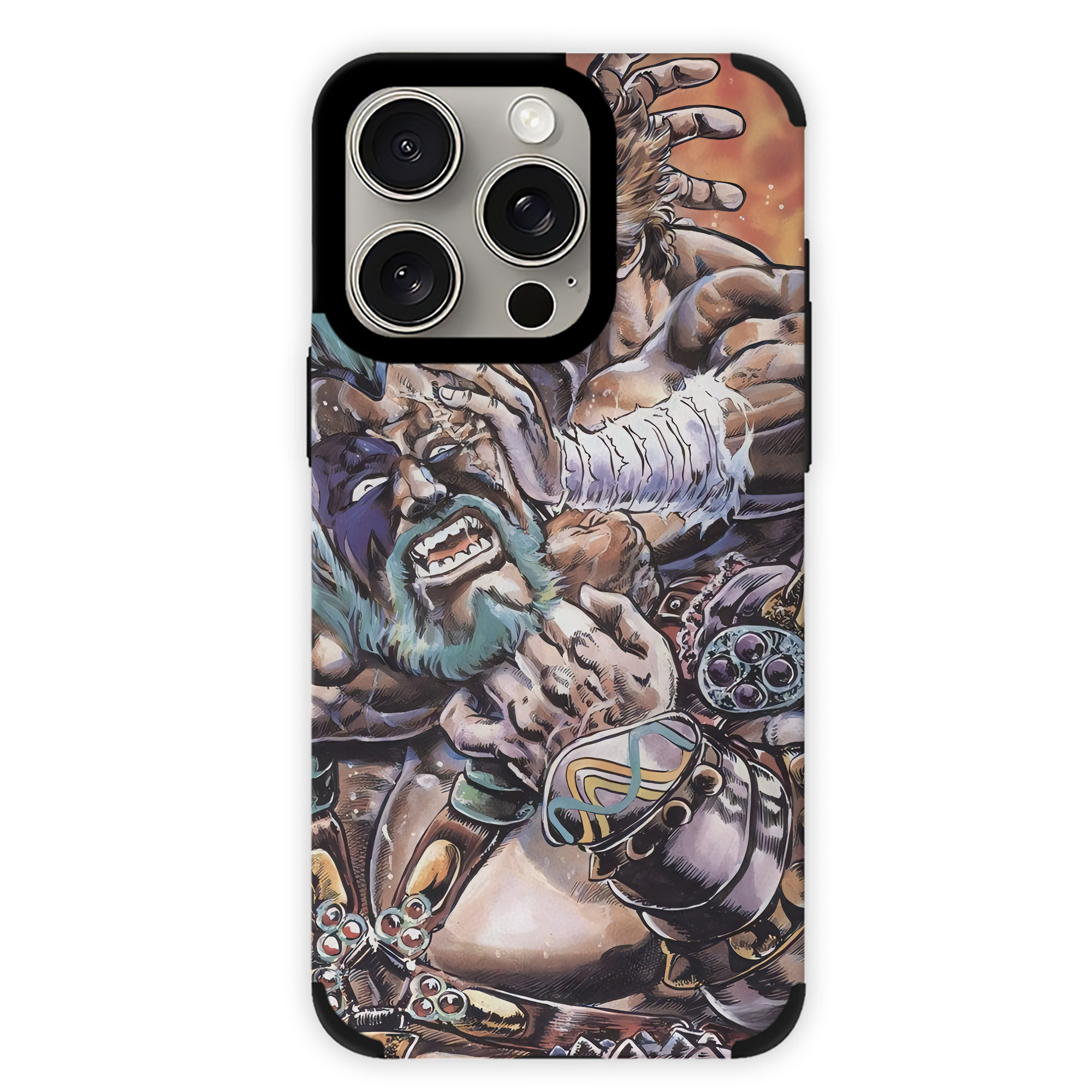 （画像用） 北斗の拳 Fist of the North Star 【iPhone15ProMax対応】 PUレザー スマホケース 耐衝撃＆黄変防止
