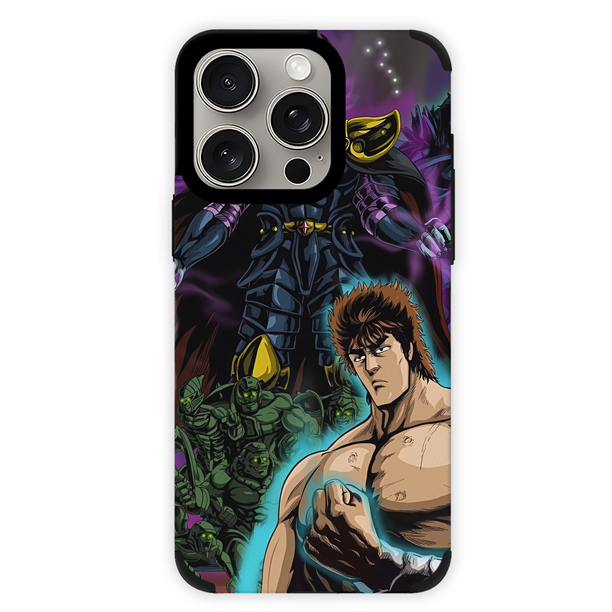 （画像用） 北斗の拳 Fist of the North Star 【iPhone15ProMax対応】 PUレザー スマホケース 耐衝撃＆黄変防止