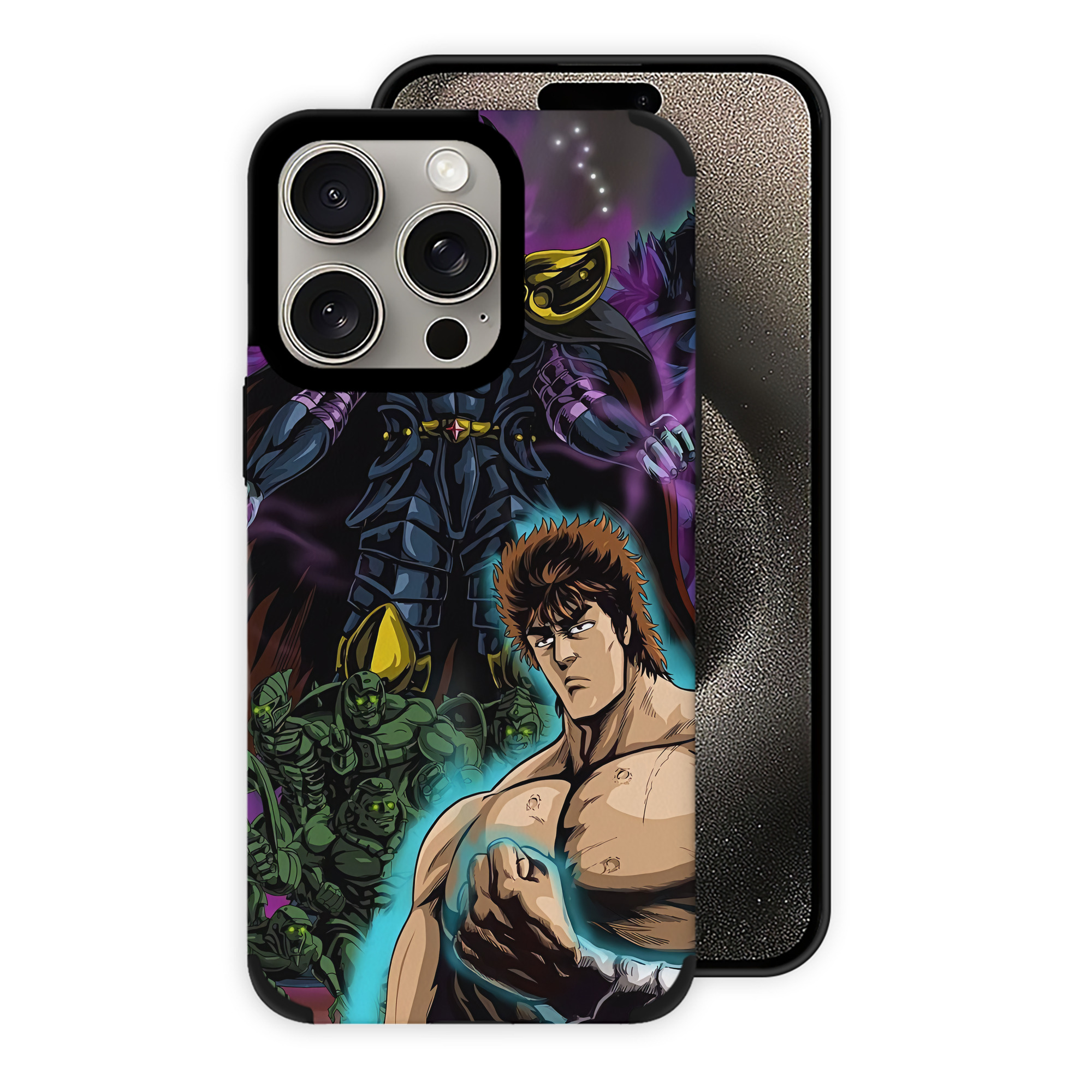 （画像用） 北斗の拳 Fist of the North Star 【iPhone15ProMax対応】 PUレザー スマホケース 耐衝撃＆黄変防止