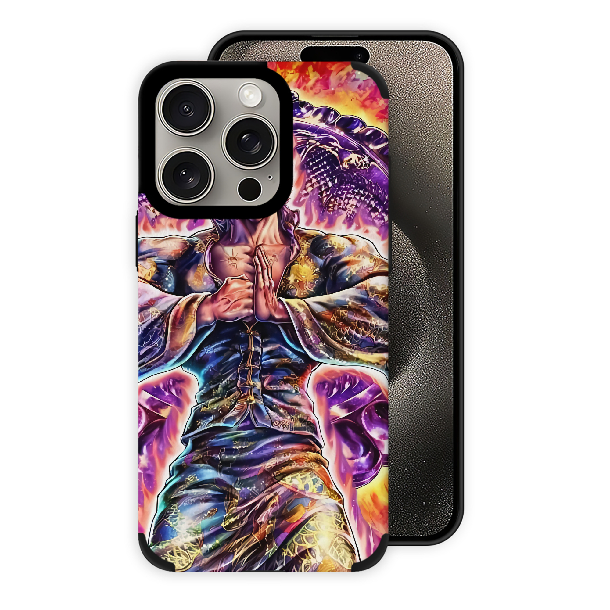 （画像用） 北斗の拳 Fist of the North Star 【iPhone15ProMax対応】 PUレザー スマホケース 耐衝撃＆黄変防止