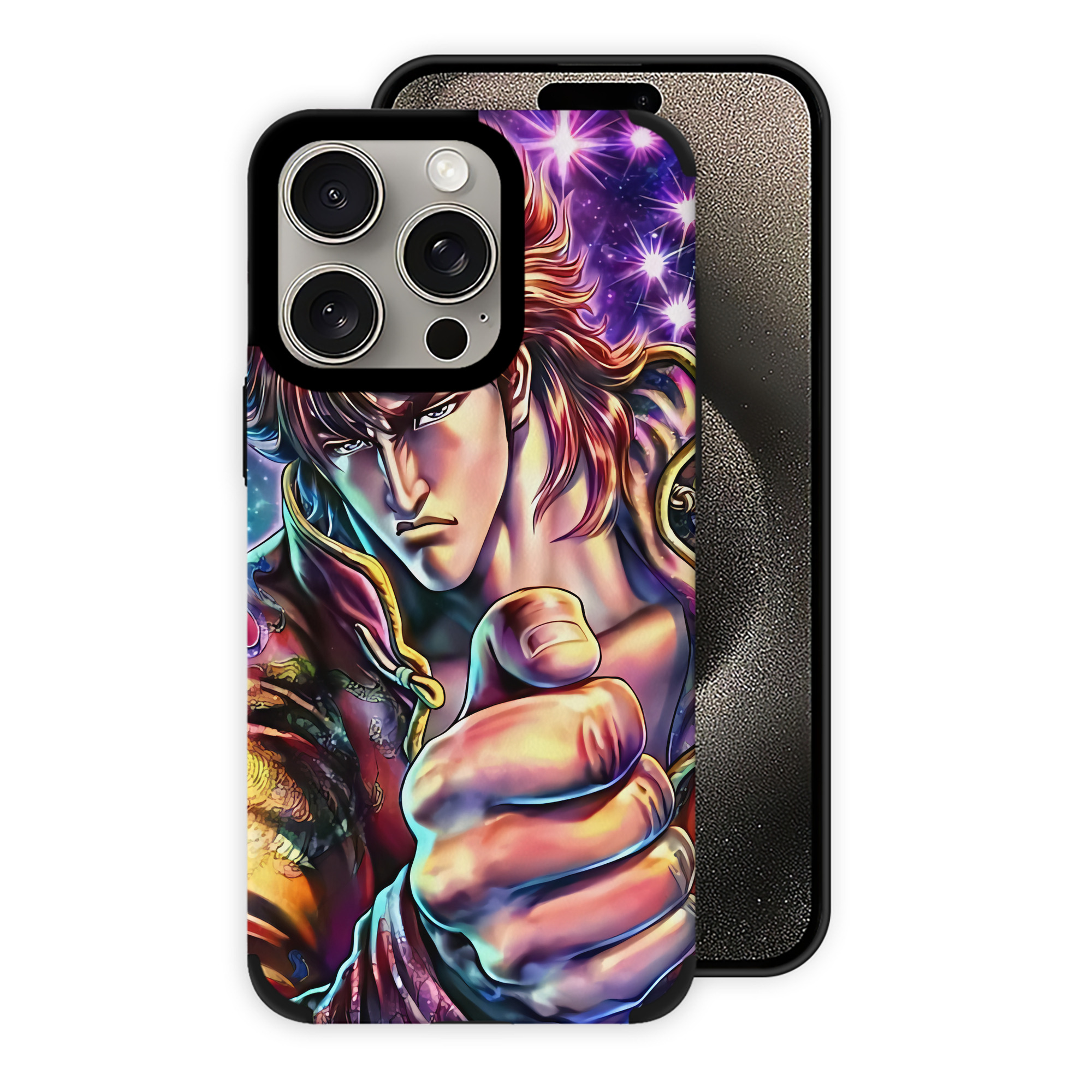 （画像用） 北斗の拳 Fist of the North Star 【iPhone15ProMax対応】 PUレザー スマホケース 耐衝撃＆黄変防止