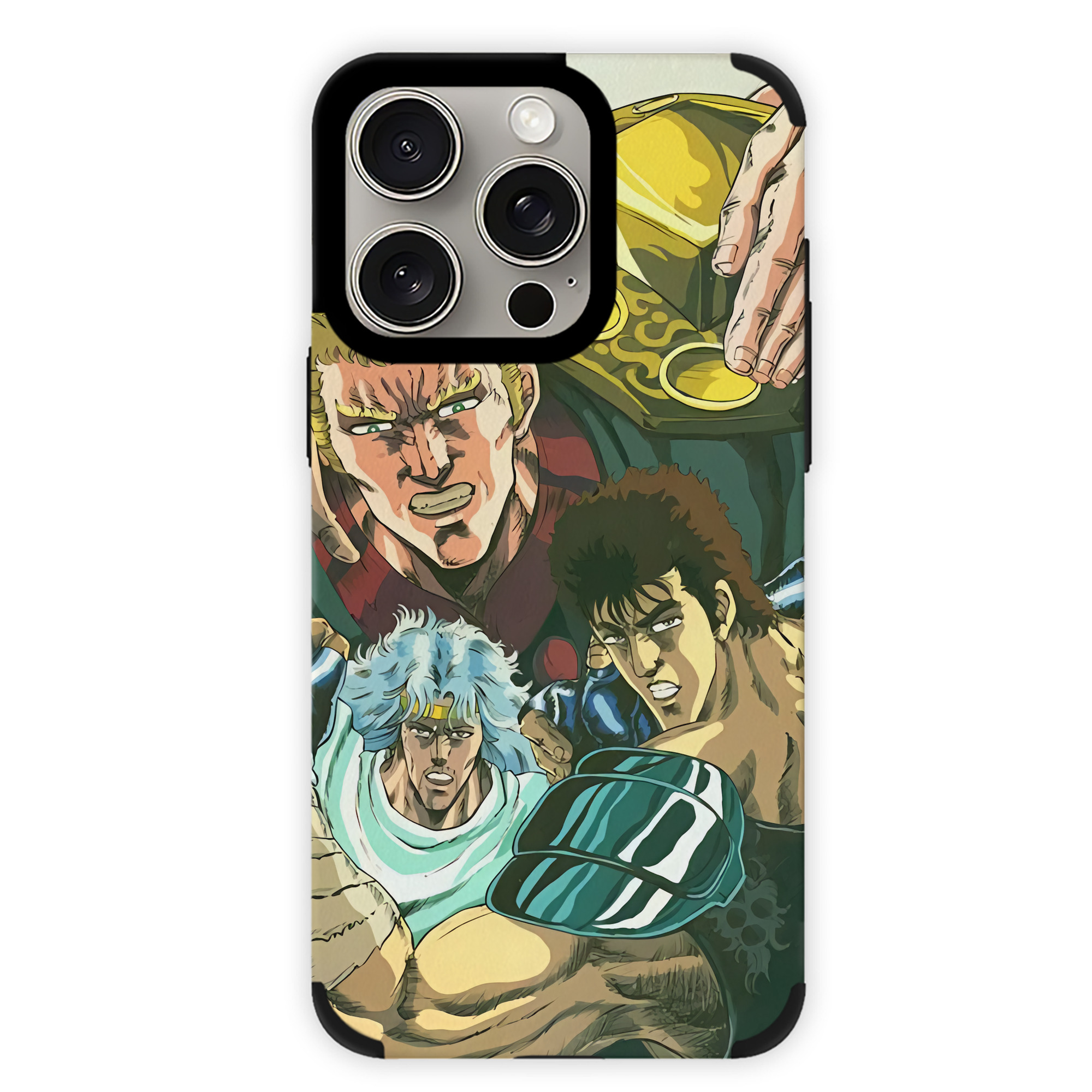 （画像用） 北斗の拳 Fist of the North Star 【iPhone15ProMax対応】 PUレザー スマホケース 耐衝撃＆黄変防止