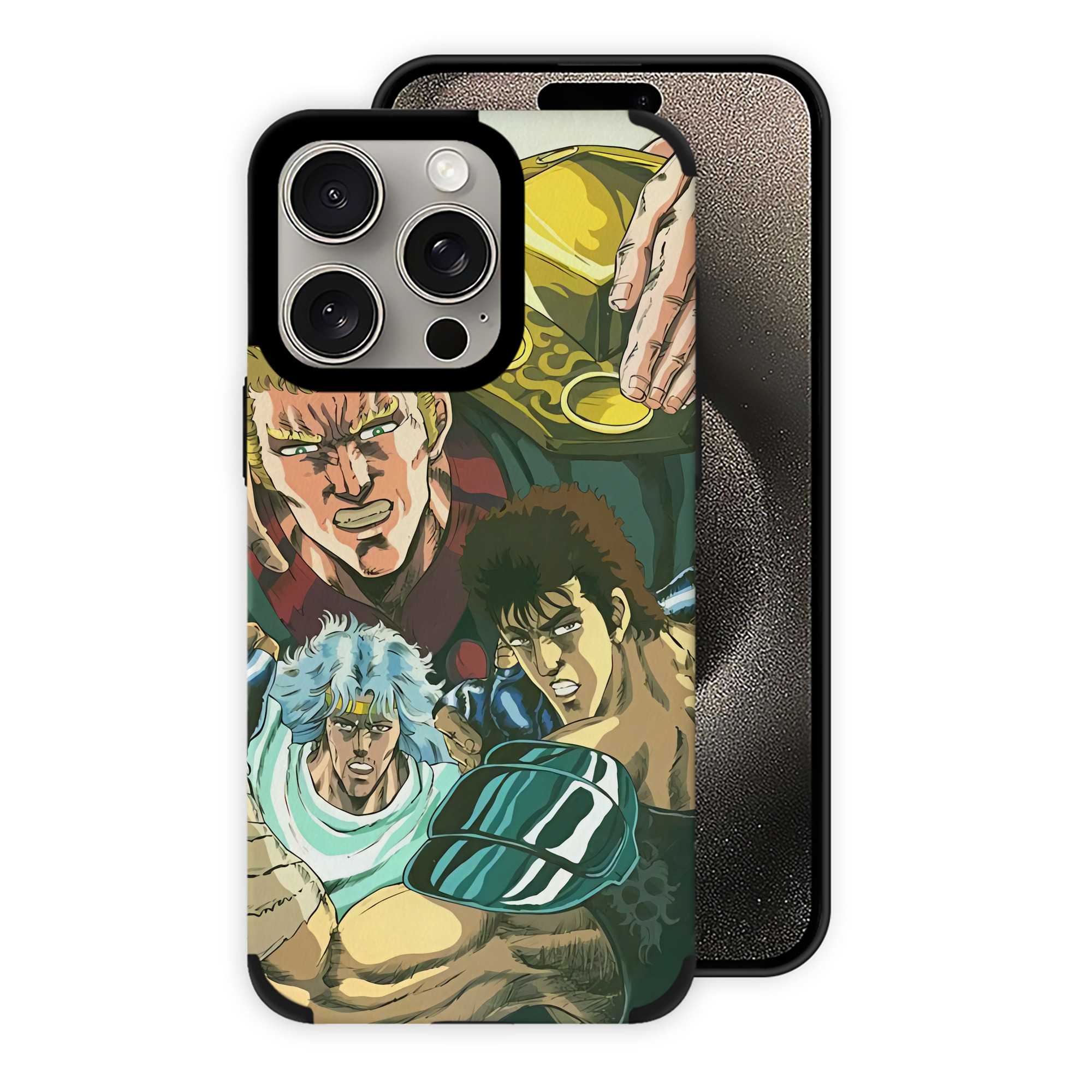 （画像用） 北斗の拳 Fist of the North Star 【iPhone15ProMax対応】 PUレザー スマホケース 耐衝撃＆黄変防止