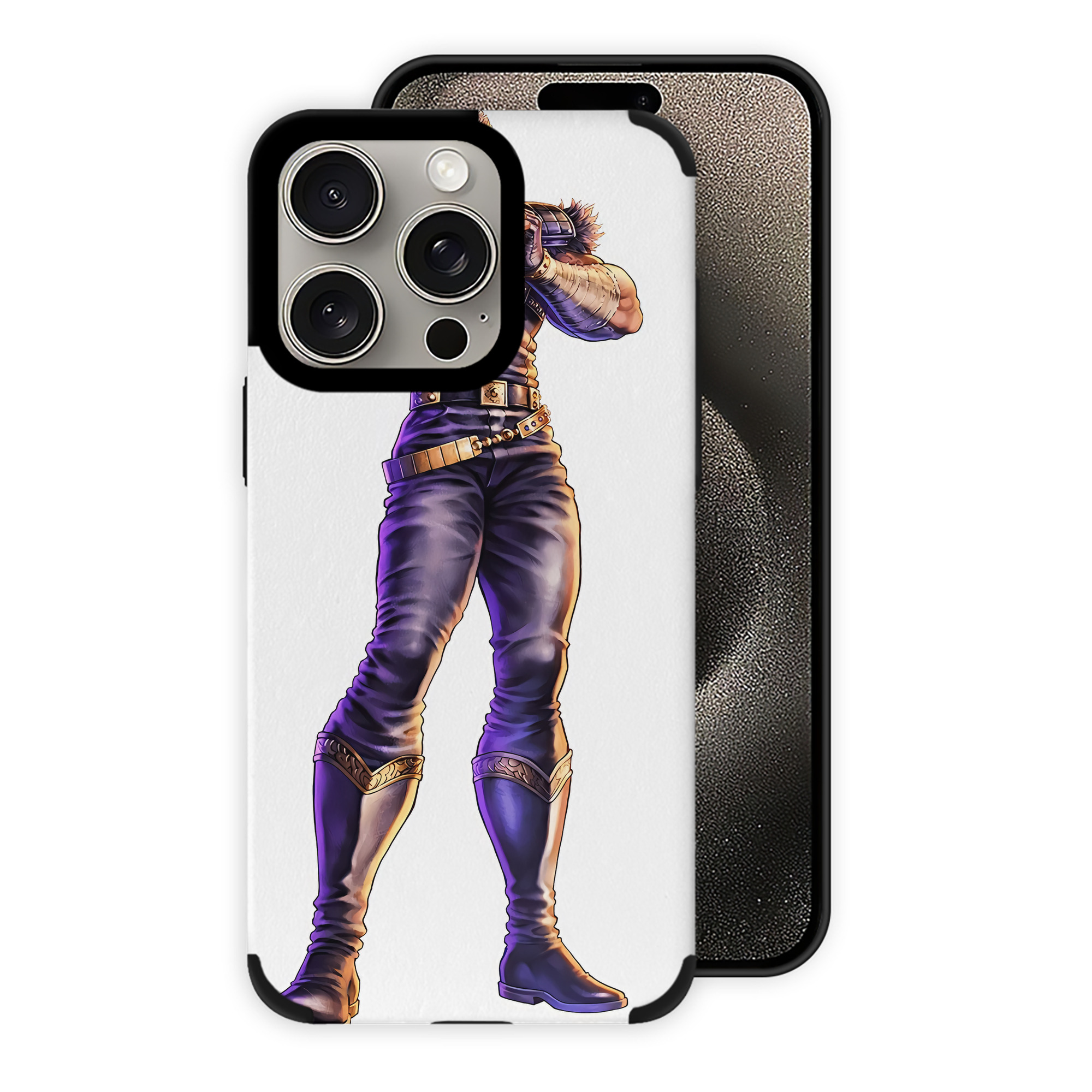 （画像用） 北斗の拳 Fist of the North Star 【iPhone15ProMax対応】 PUレザー スマホケース 耐衝撃＆黄変防止