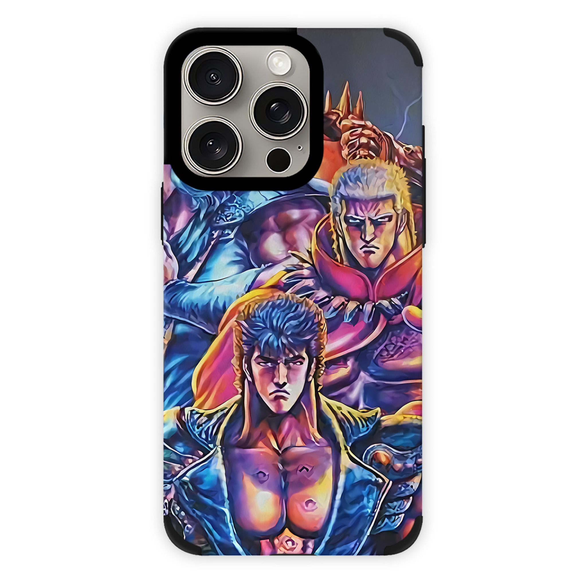 （画像用） 北斗の拳 Fist of the North Star 【iPhone15ProMax対応】 PUレザー スマホケース 耐衝撃＆黄変防止