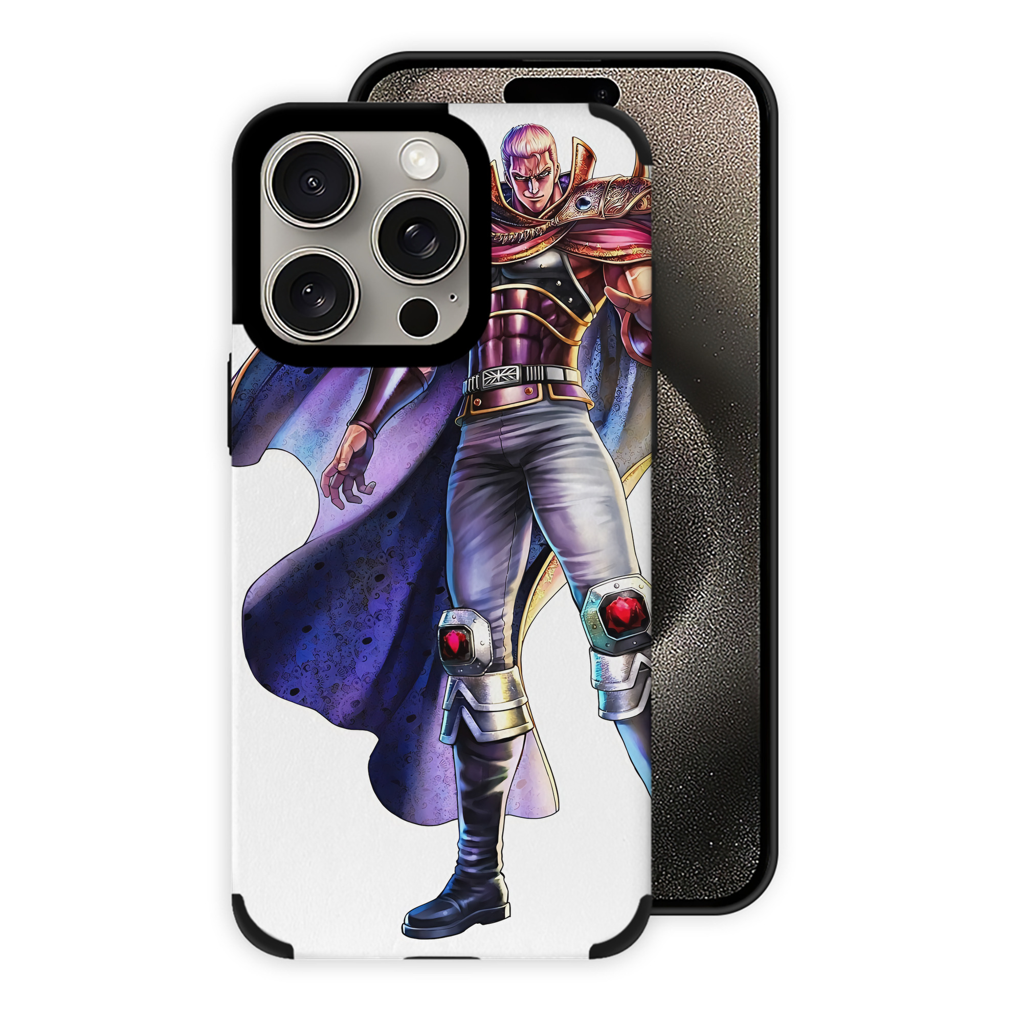 （画像用） 北斗の拳 Fist of the North Star 【iPhone15ProMax対応】 PUレザー スマホケース 耐衝撃＆黄変防止