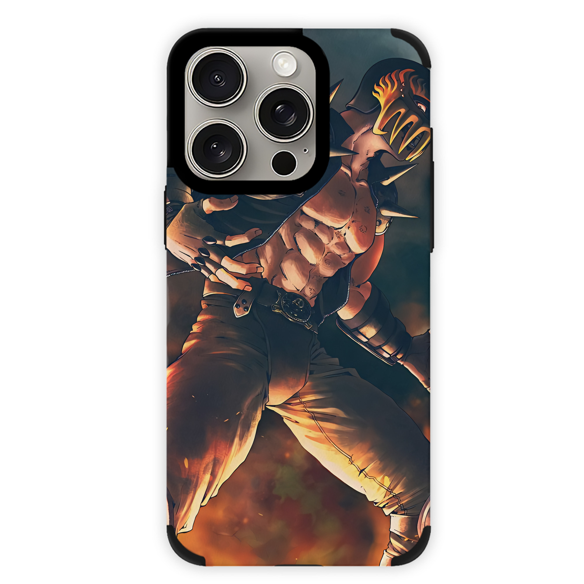 （画像用） 北斗の拳 Fist of the North Star 【iPhone15ProMax対応】 PUレザー スマホケース 耐衝撃＆黄変防止