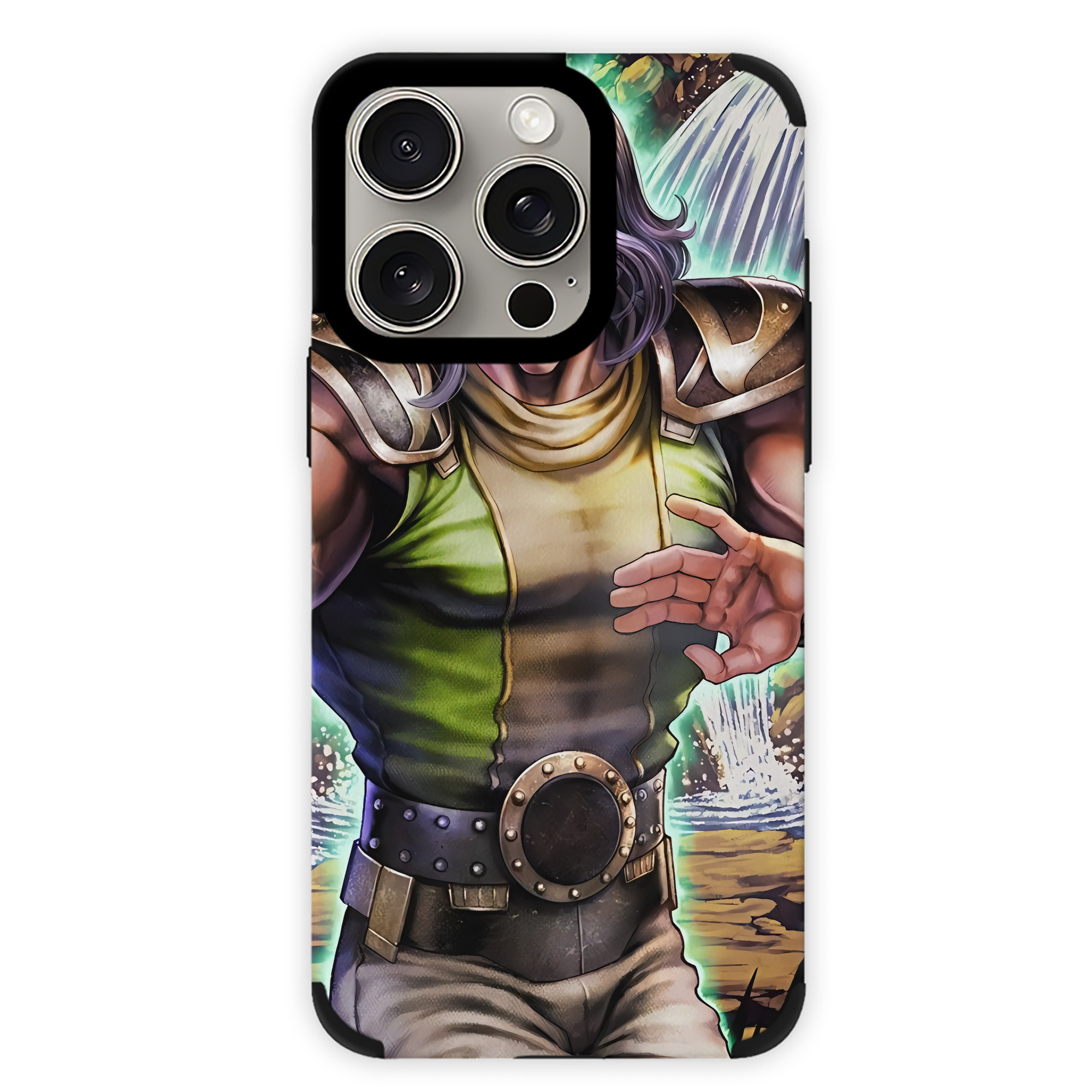 （画像用） 北斗の拳 Fist of the North Star 【iPhone15ProMax対応】 PUレザー スマホケース 耐衝撃＆黄変防止
