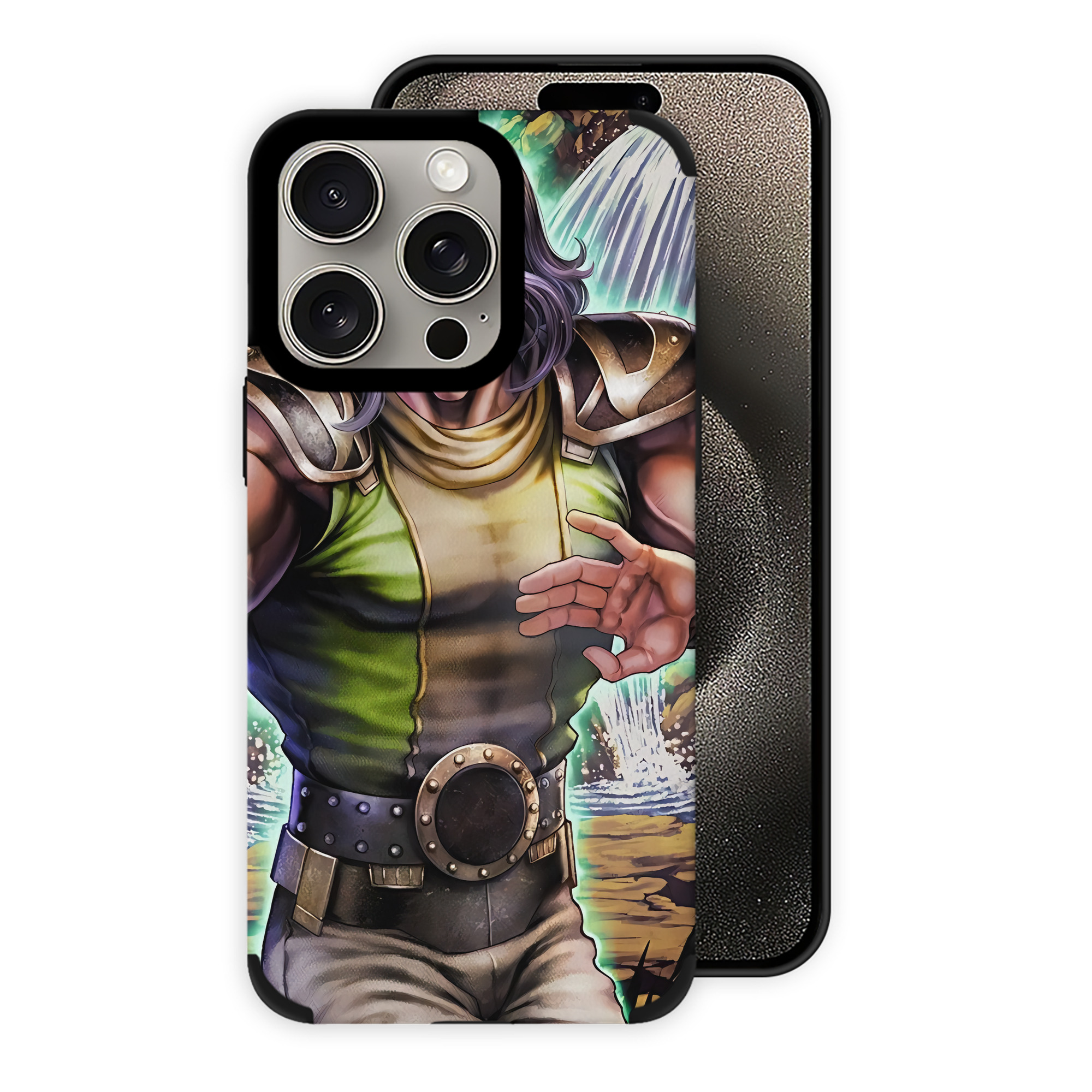 （画像用） 北斗の拳 Fist of the North Star 【iPhone15ProMax対応】 PUレザー スマホケース 耐衝撃＆黄変防止