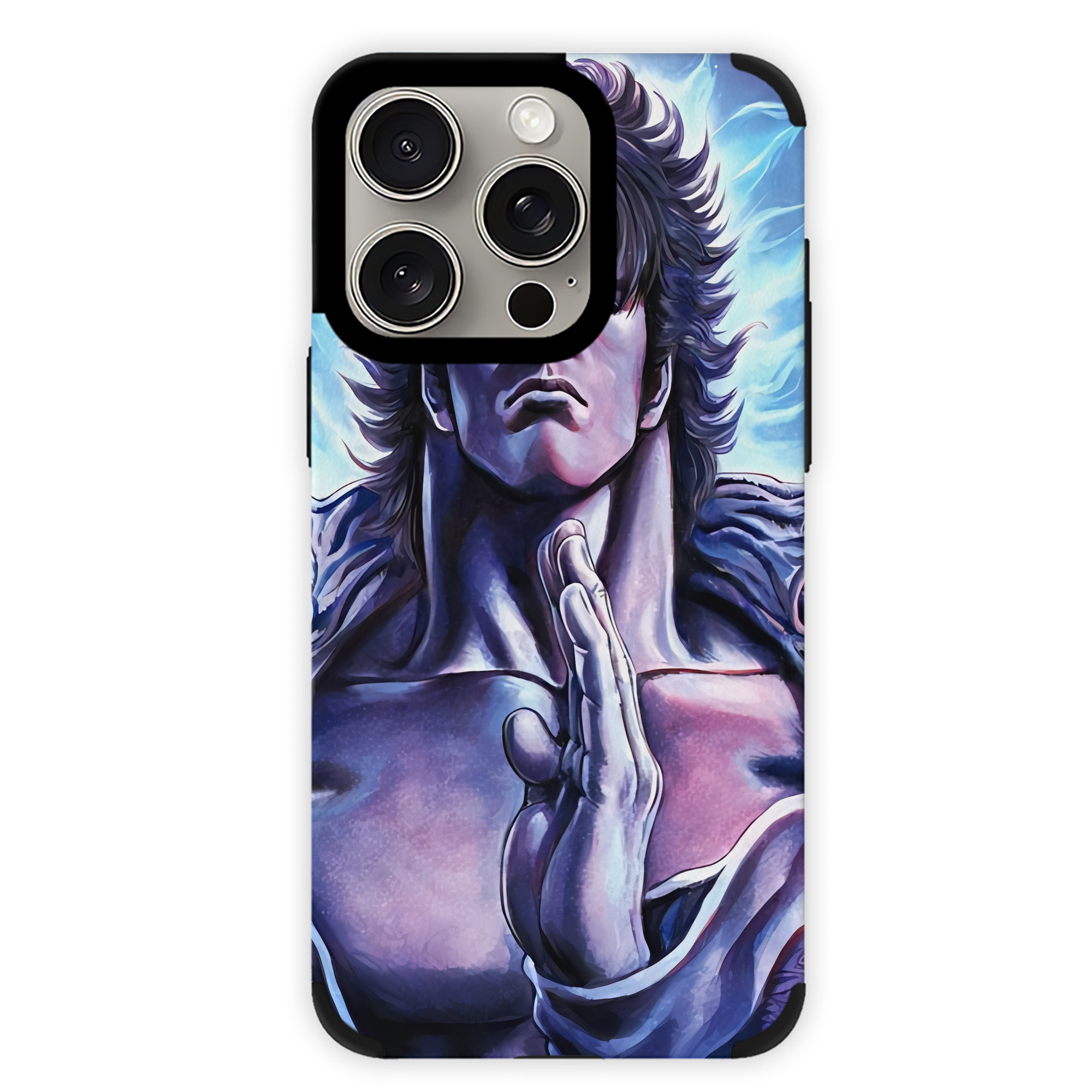 （画像用） 北斗の拳 Fist of the North Star 【iPhone15ProMax対応】 PUレザー スマホケース 耐衝撃＆黄変防止