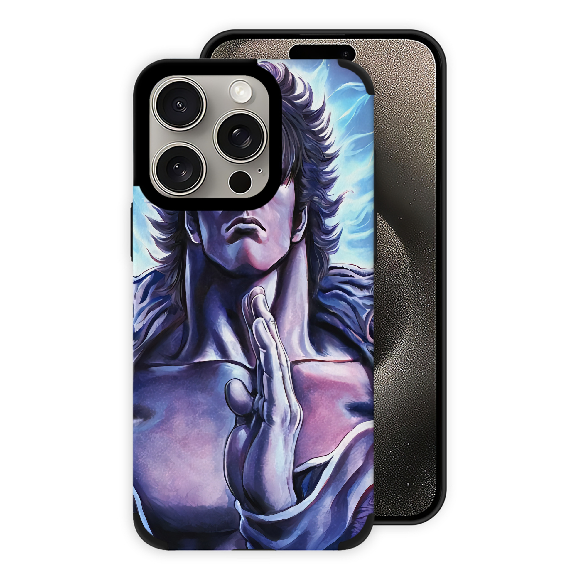 （画像用） 北斗の拳 Fist of the North Star 【iPhone15ProMax対応】 PUレザー スマホケース 耐衝撃＆黄変防止