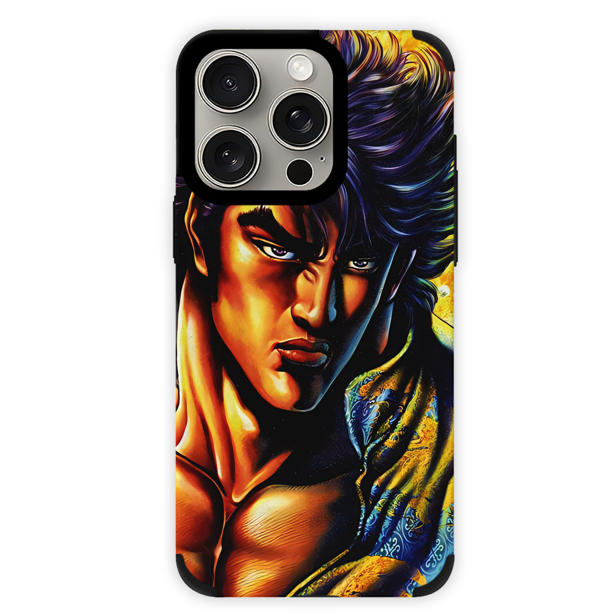 （画像用） 北斗の拳 Fist of the North Star 【iPhone15ProMax対応】 PUレザー スマホケース 耐衝撃＆黄変防止