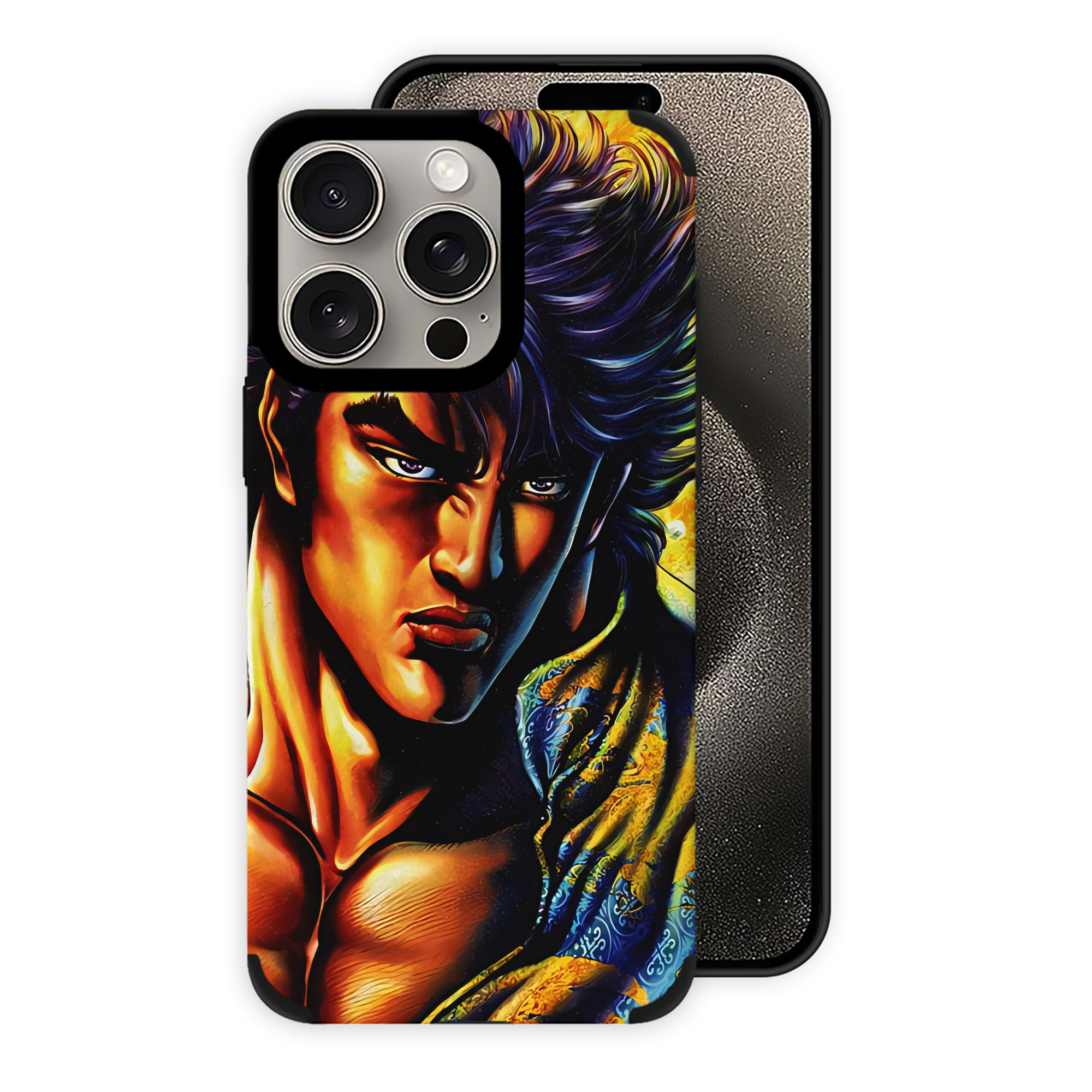 （画像用） 北斗の拳 Fist of the North Star 【iPhone15ProMax対応】 PUレザー スマホケース 耐衝撃＆黄変防止