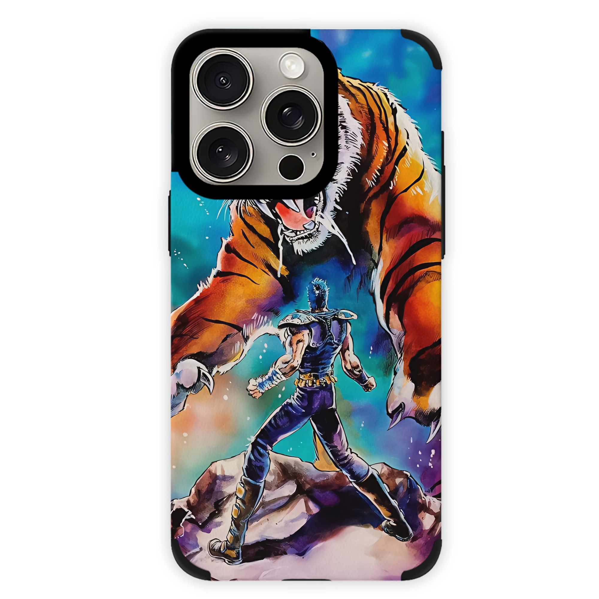 （画像用） 北斗の拳 Fist of the North Star 【iPhone15ProMax対応】 PUレザー スマホケース 耐衝撃＆黄変防止