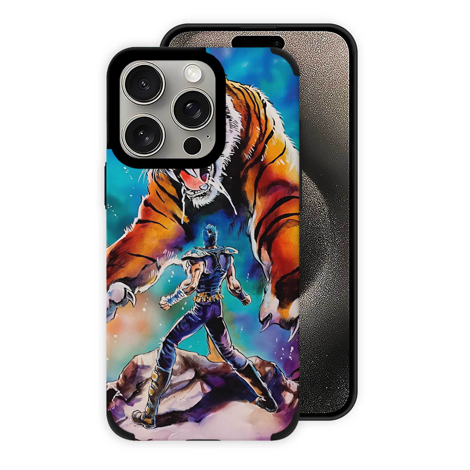 （画像用） 北斗の拳 Fist of the North Star 【iPhone15ProMax対応】 PUレザー スマホケース 耐衝撃＆黄変防止
