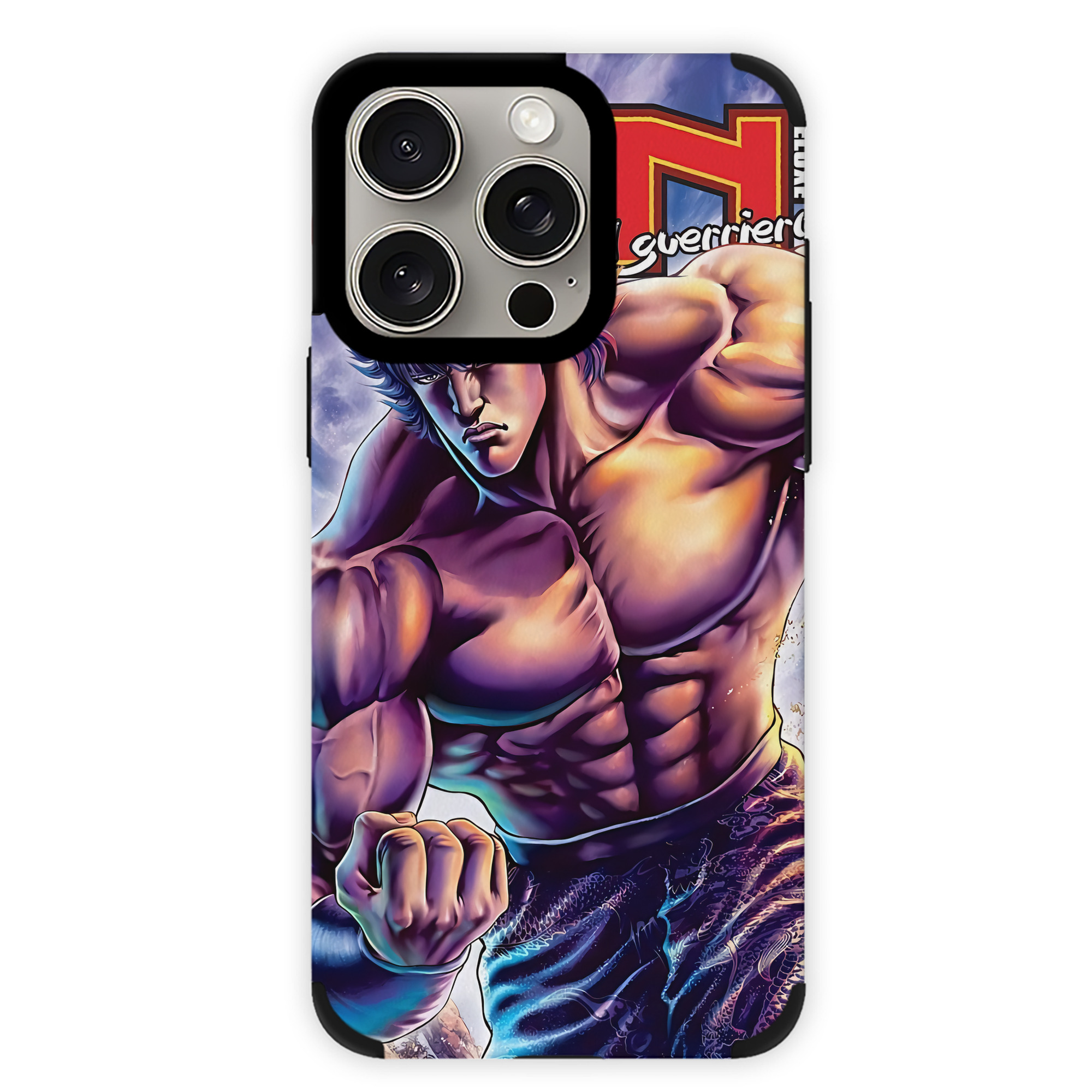 （画像用） 北斗の拳 Fist of the North Star 【iPhone15ProMax対応】 PUレザー スマホケース 耐衝撃＆黄変防止