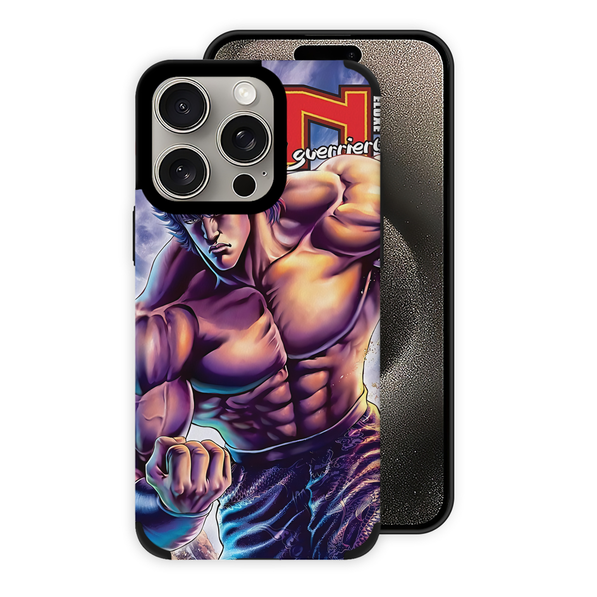 （画像用） 北斗の拳 Fist of the North Star 【iPhone15ProMax対応】 PUレザー スマホケース 耐衝撃＆黄変防止