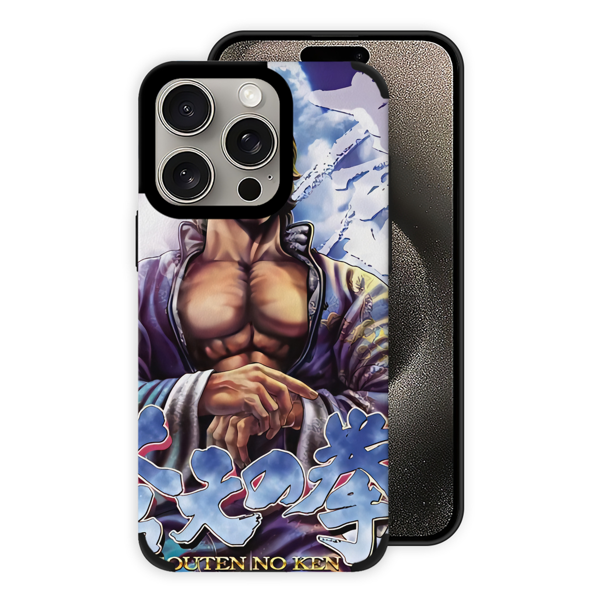 （画像用） 北斗の拳 Fist of the North Star 【iPhone15ProMax対応】 PUレザー スマホケース 耐衝撃＆黄変防止