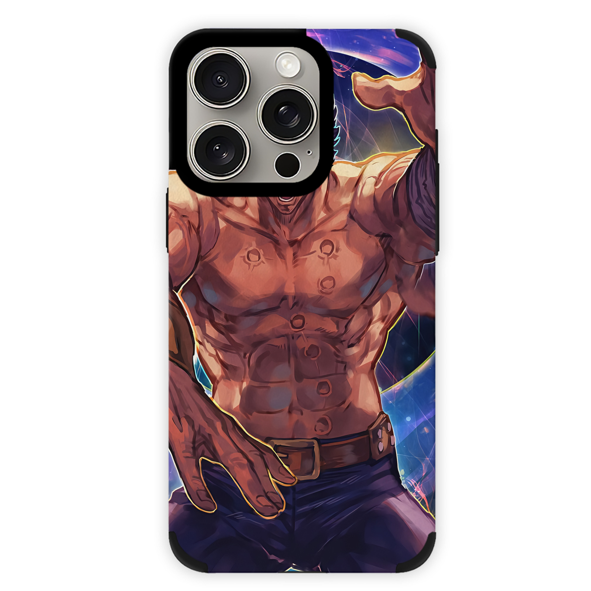 （画像用） 北斗の拳 Fist of the North Star 【iPhone15ProMax対応】 PUレザー スマホケース 耐衝撃＆黄変防止