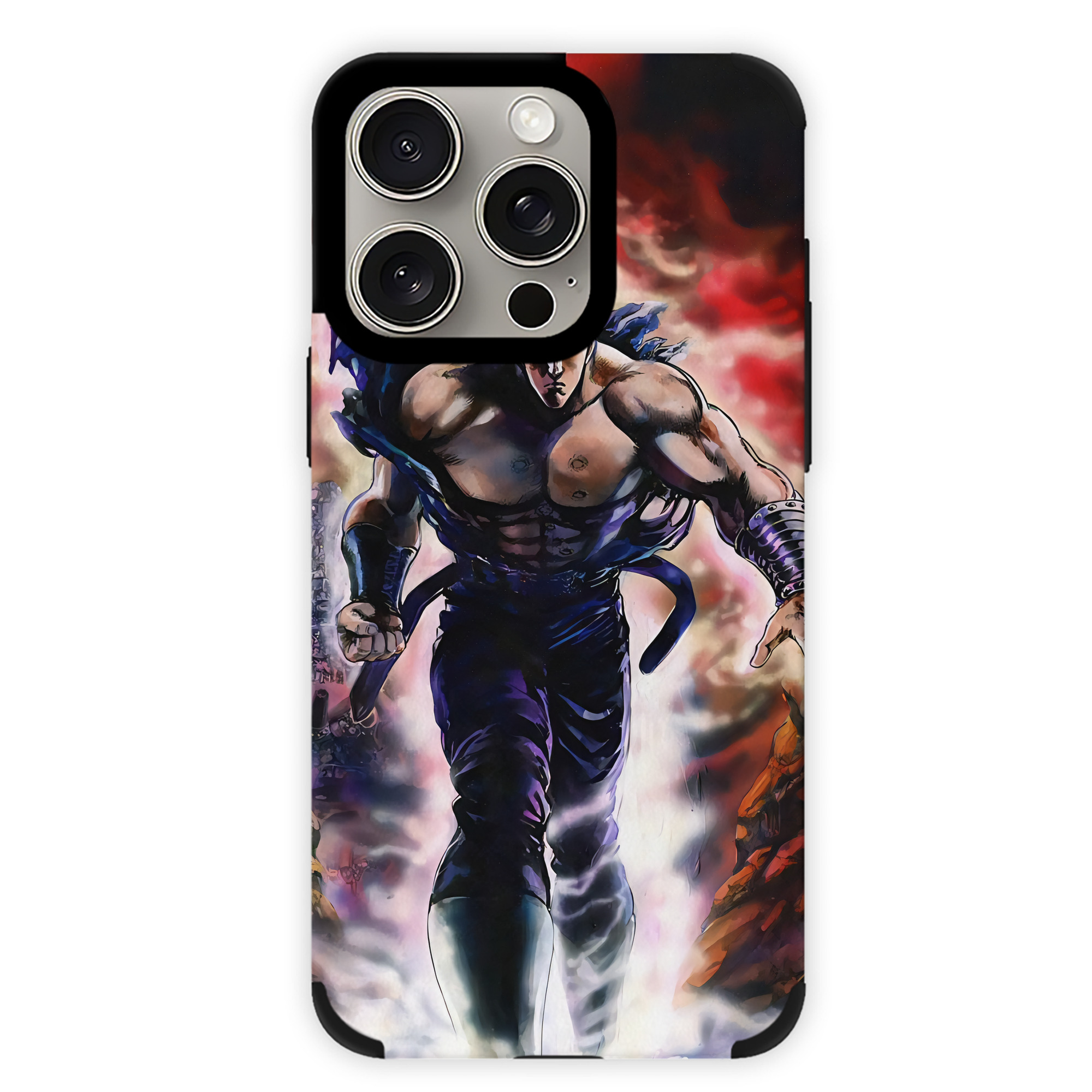 （画像用） 北斗の拳 Fist of the North Star 【iPhone15ProMax対応】 PUレザー スマホケース 耐衝撃＆黄変防止