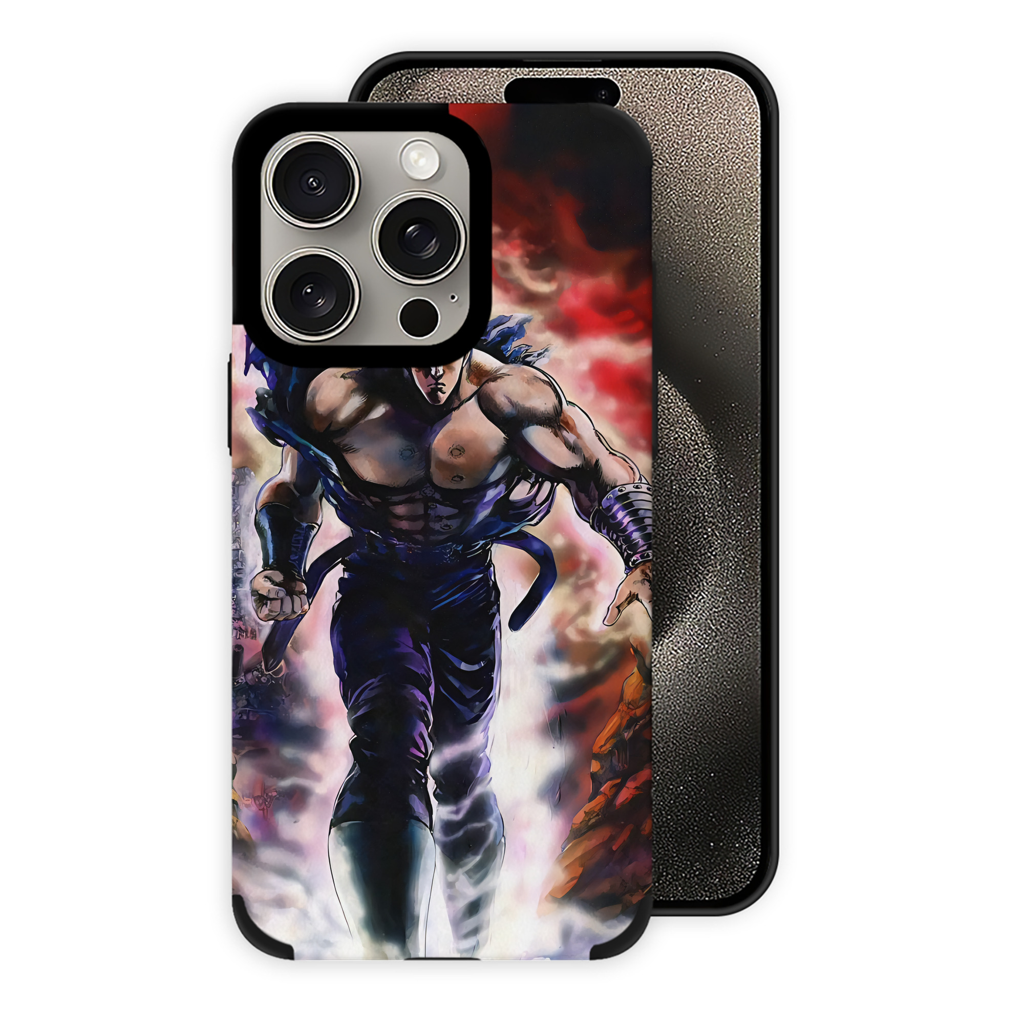 （画像用） 北斗の拳 Fist of the North Star 【iPhone15ProMax対応】 PUレザー スマホケース 耐衝撃＆黄変防止