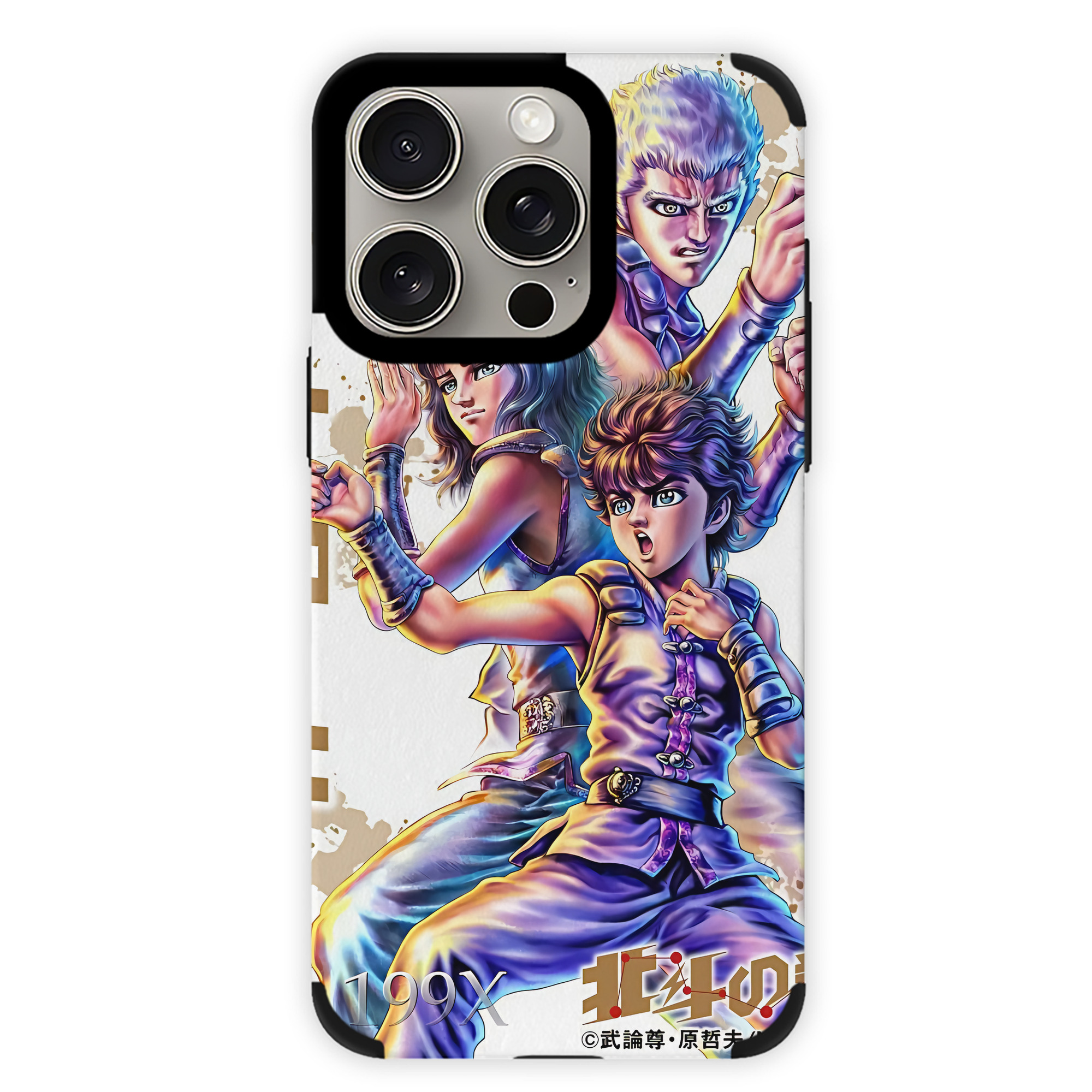 （画像用） 北斗の拳 Fist of the North Star 【iPhone15ProMax対応】 PUレザー スマホケース 耐衝撃＆黄変防止