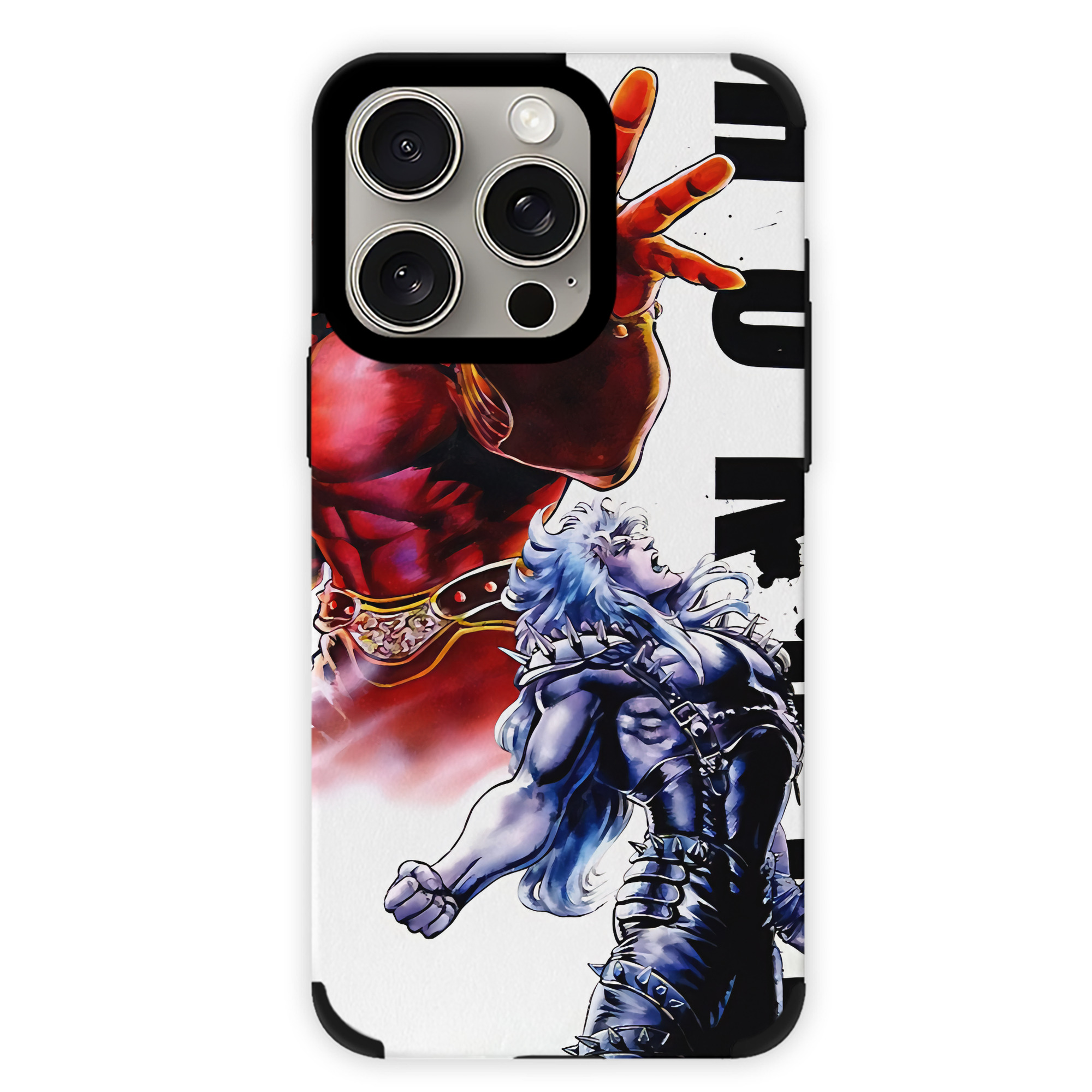 （画像用） 北斗の拳 Fist of the North Star 【iPhone15ProMax対応】 PUレザー スマホケース 耐衝撃＆黄変防止