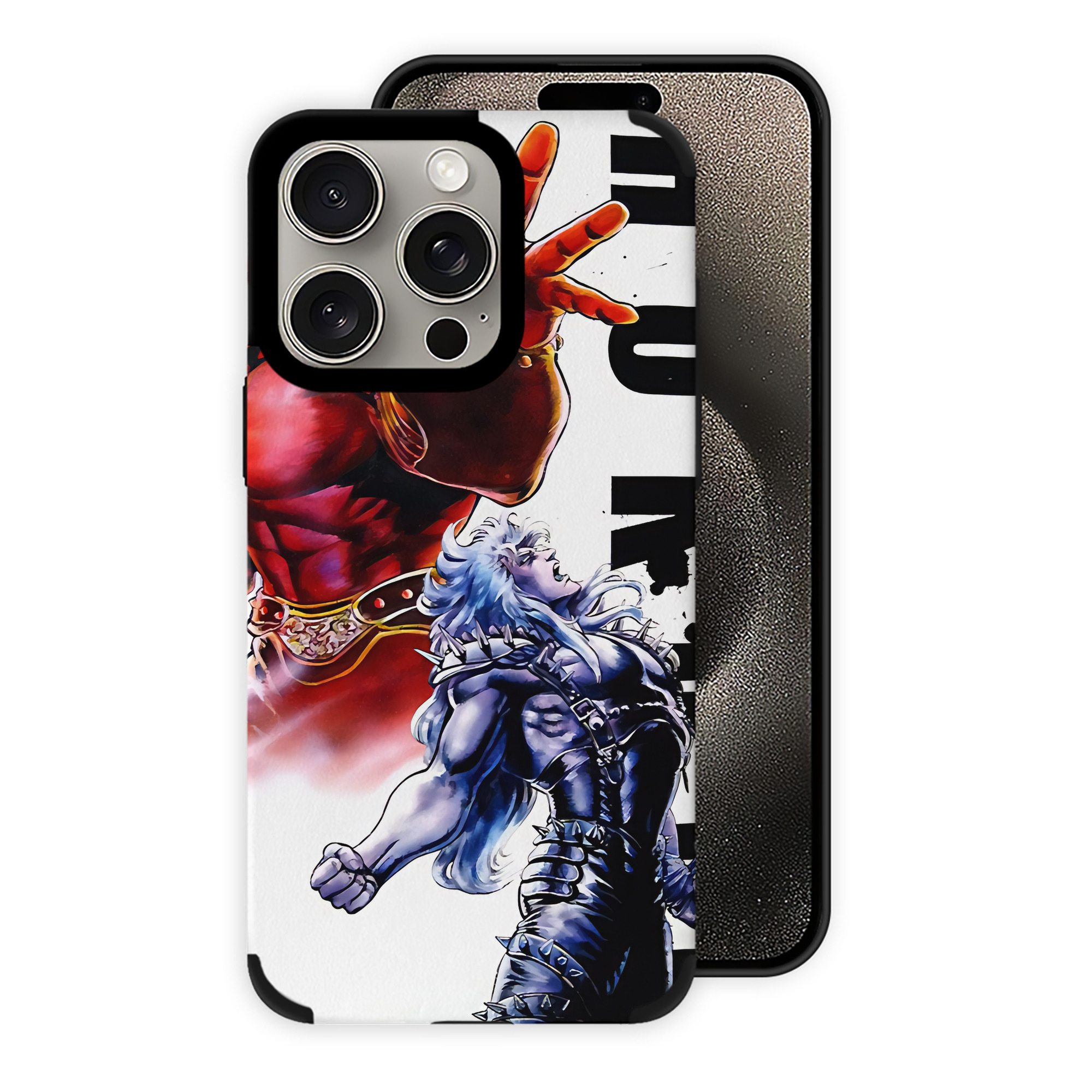 （画像用） 北斗の拳 Fist of the North Star 【iPhone15ProMax対応】 PUレザー スマホケース 耐衝撃＆黄変防止