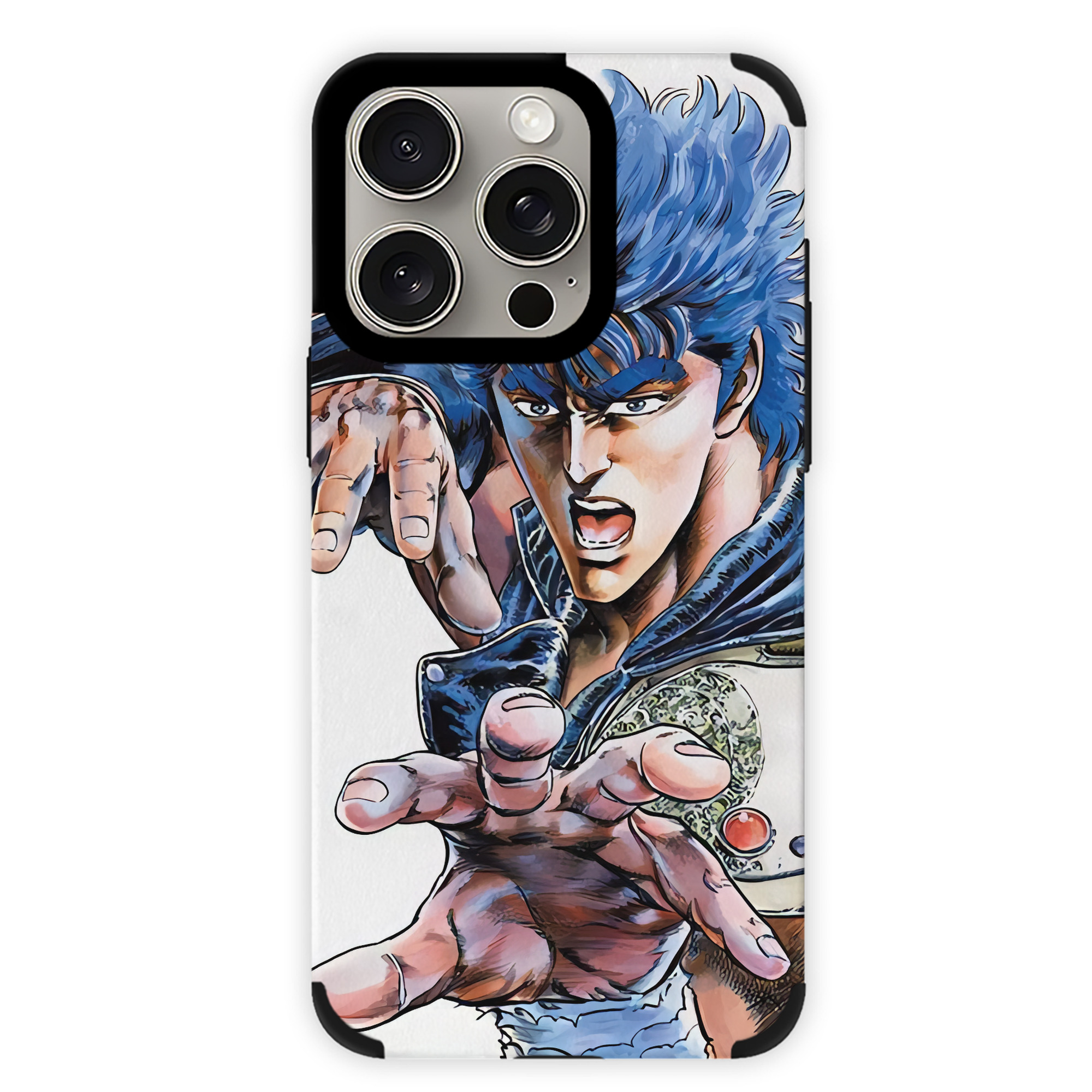（画像用） 北斗の拳 Fist of the North Star 【iPhone15ProMax対応】 PUレザー スマホケース 耐衝撃＆黄変防止