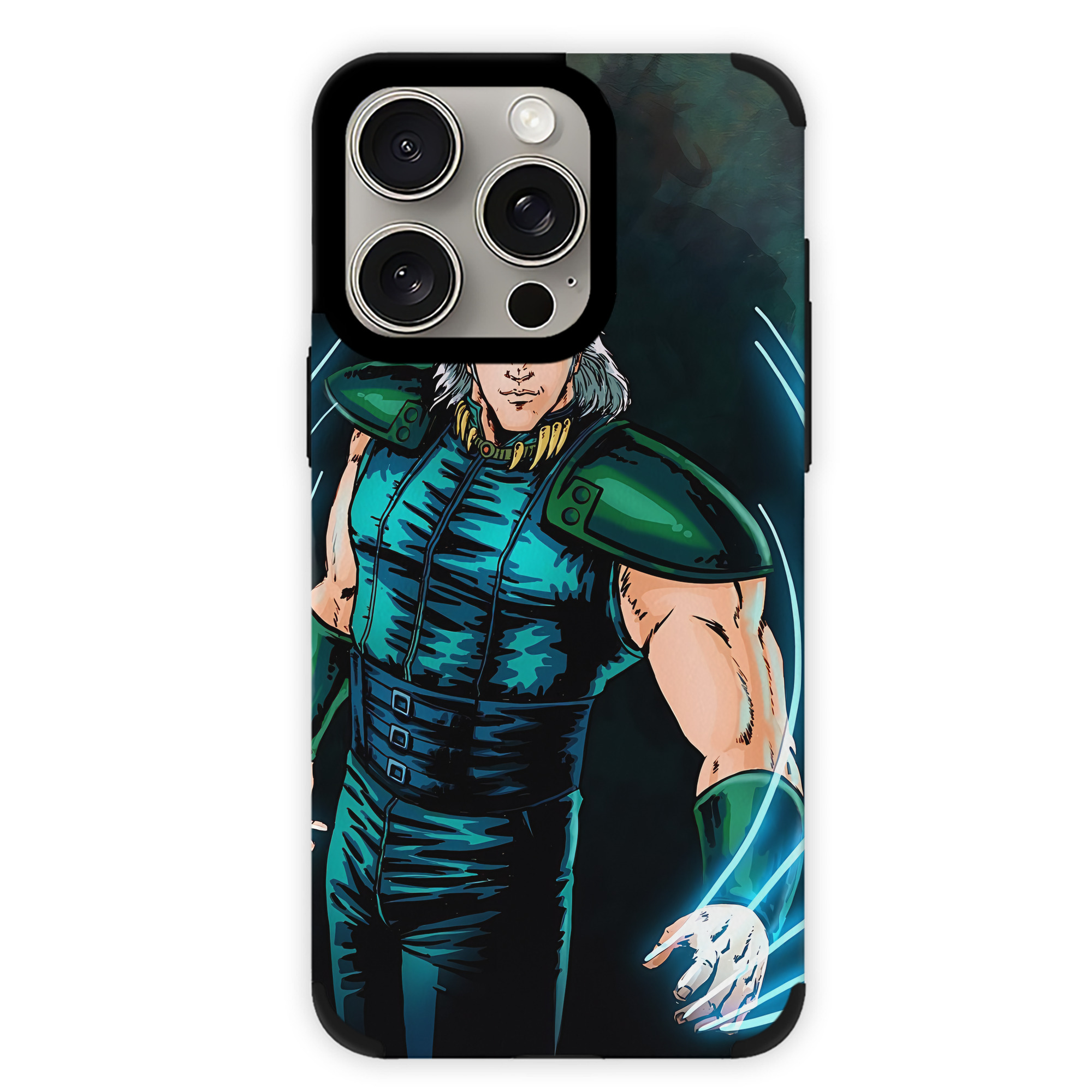 （画像用） 北斗の拳 Fist of the North Star 【iPhone15ProMax対応】 PUレザー スマホケース 耐衝撃＆黄変防止