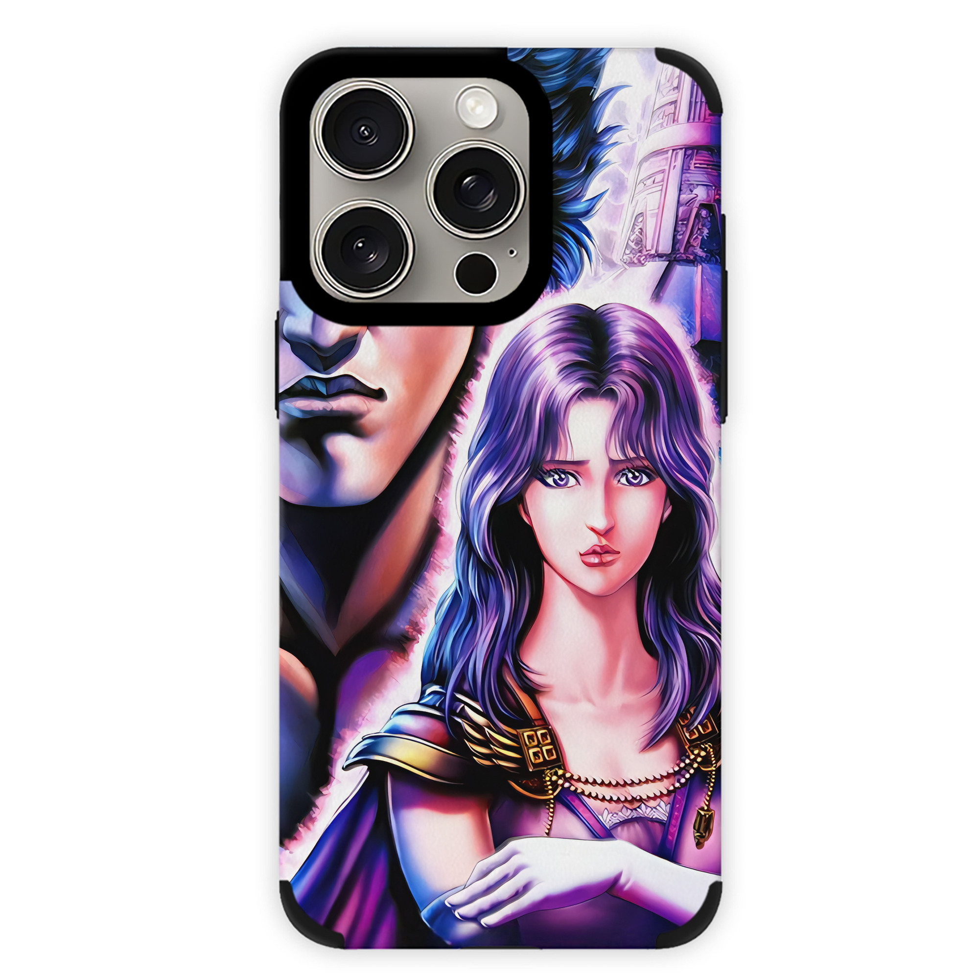 （画像用） 北斗の拳 Fist of the North Star 【iPhone15ProMax対応】 PUレザー スマホケース 耐衝撃＆黄変防止