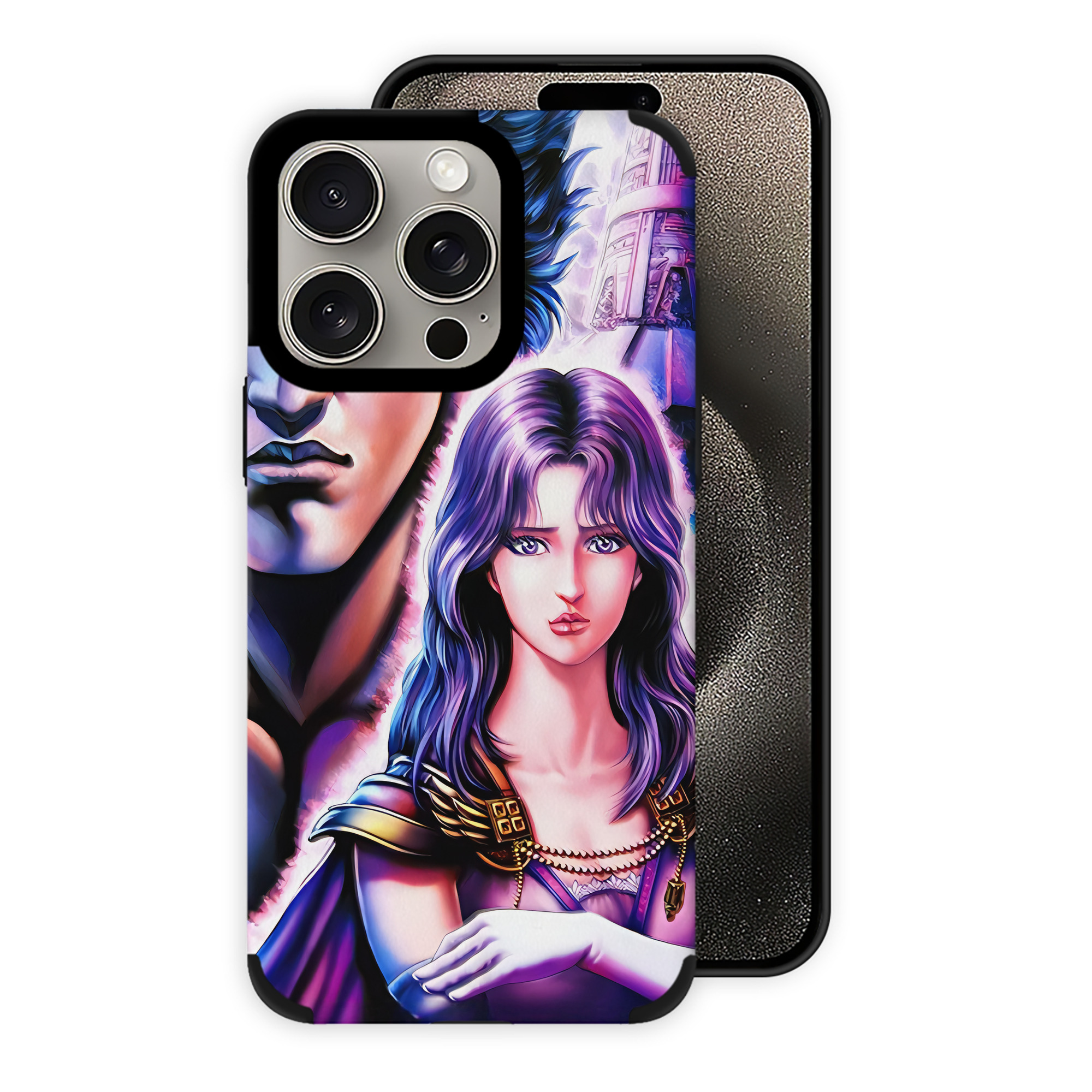 （画像用） 北斗の拳 Fist of the North Star 【iPhone15ProMax対応】 PUレザー スマホケース 耐衝撃＆黄変防止