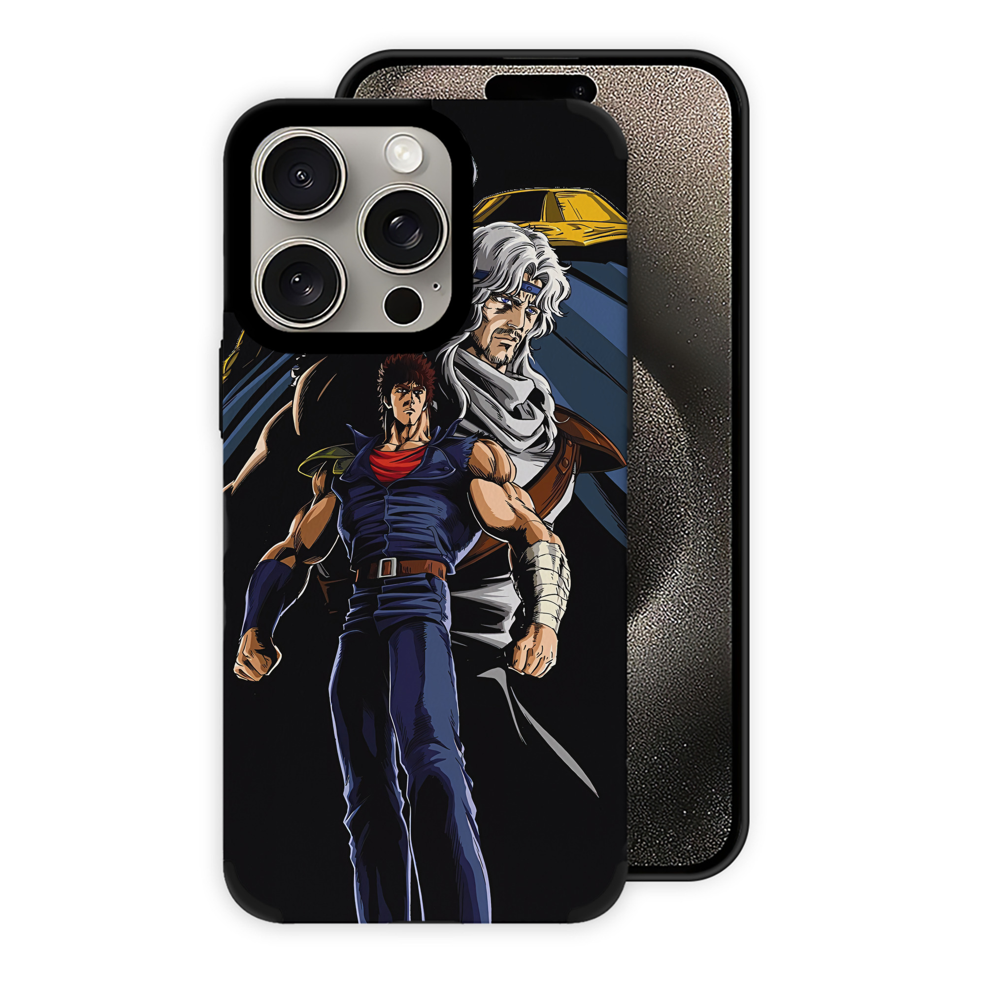 （画像用） 北斗の拳 Fist of the North Star 【iPhone15ProMax対応】 PUレザー スマホケース 耐衝撃＆黄変防止