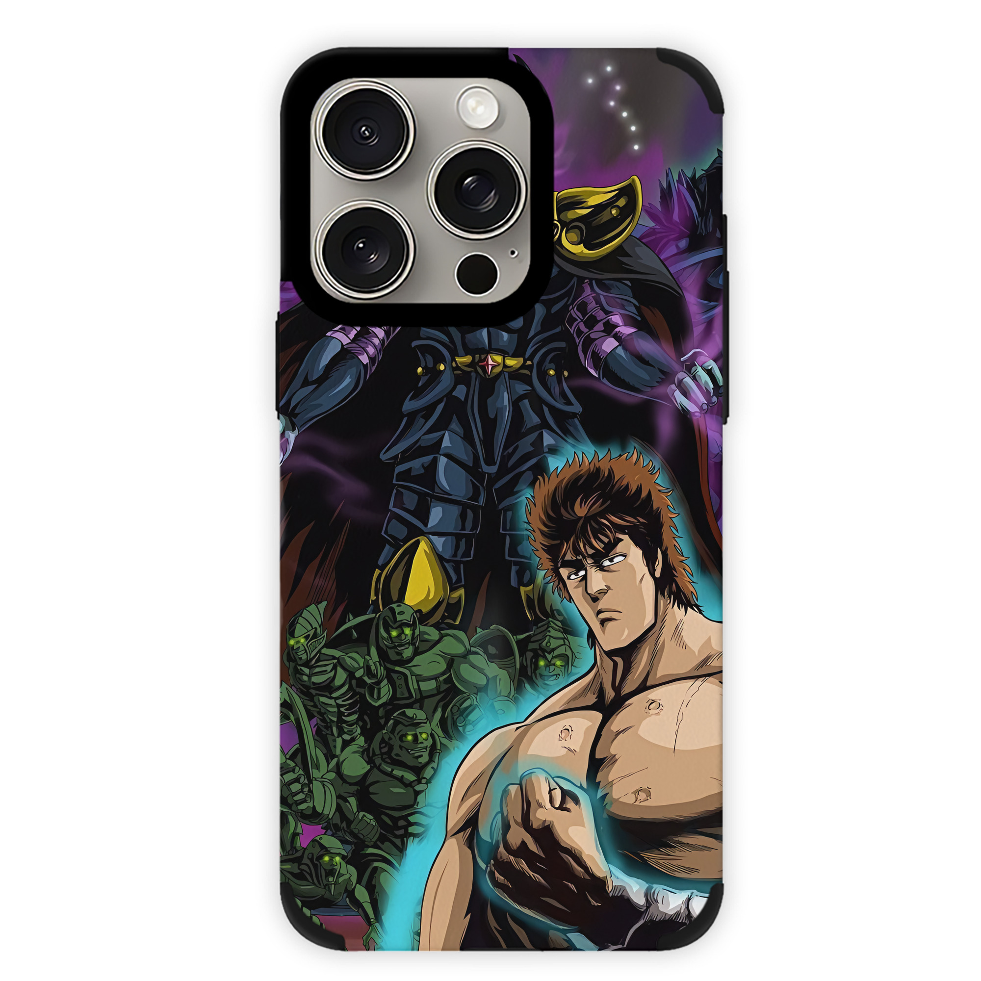 （画像用） 北斗の拳 Fist of the North Star 【iPhone15ProMax対応】 PUレザー スマホケース 耐衝撃＆黄変防止