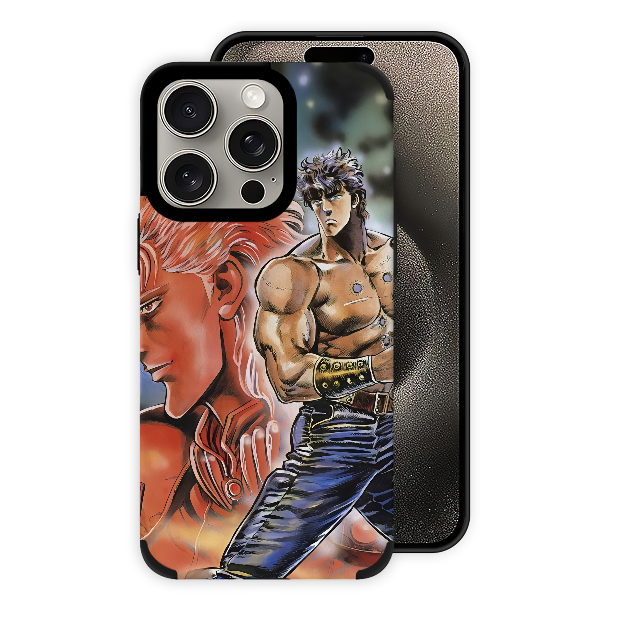 （画像用） 北斗の拳 Fist of the North Star 【iPhone15ProMax対応】 PUレザー スマホケース 耐衝撃＆黄変防止